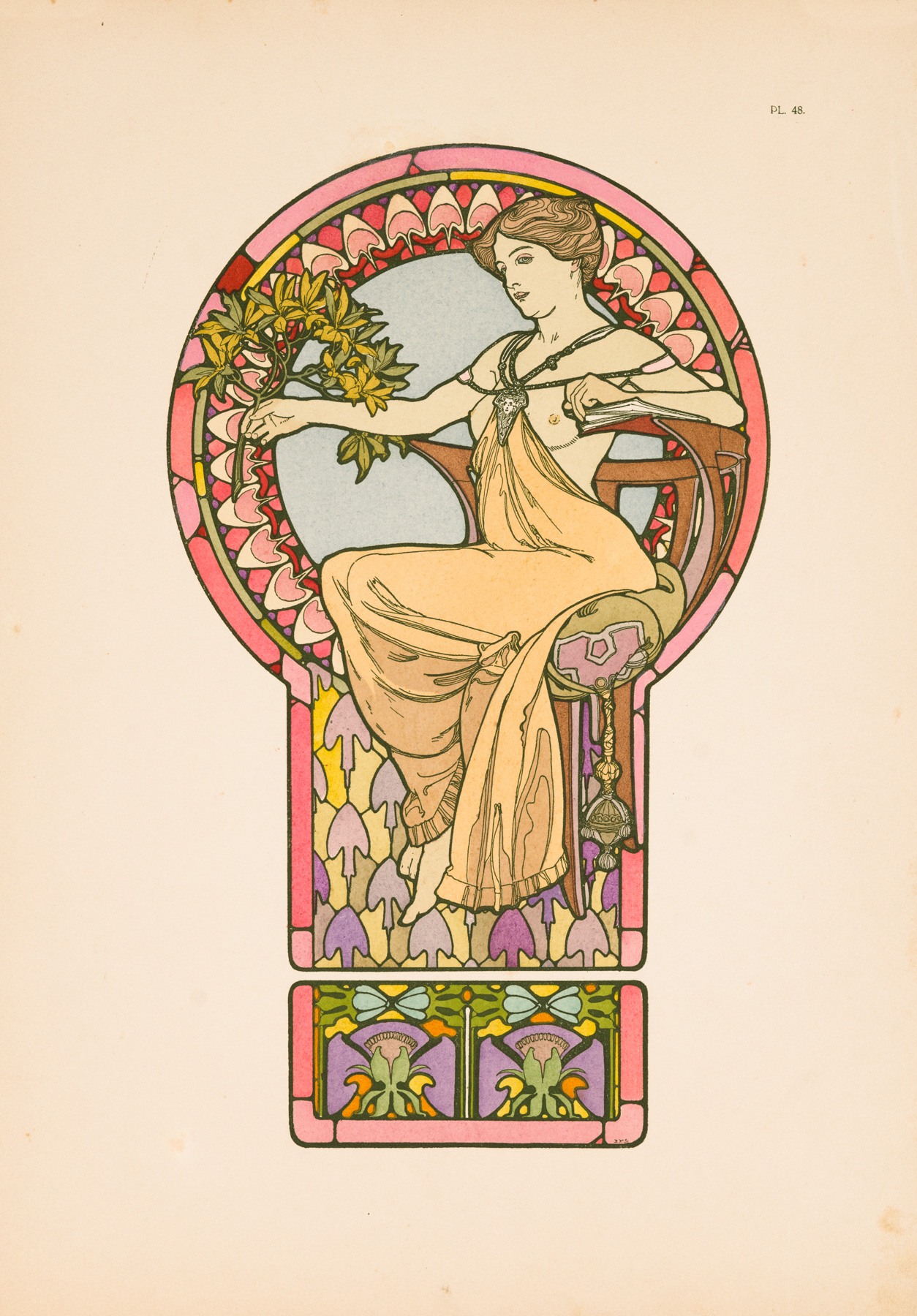 Untitled From Documents Décoratifs by Alphonse Mucha, 1902