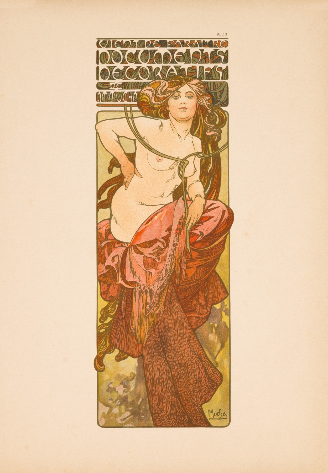 Viente De Paraitre Documents Décoratifs De Mucha by Alphonse Mucha, 1902
