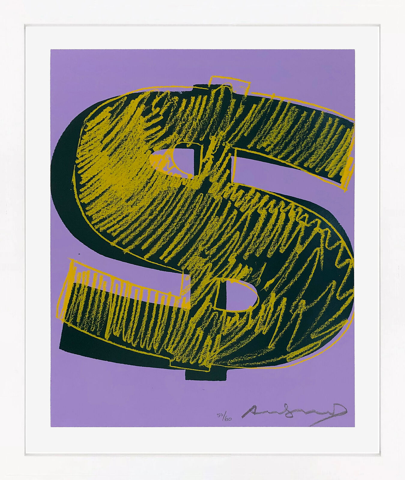 Artwork by Andy Warhol, $(1) FS II.277 (unique hand signed screen print), Made of Screen Print On Lennox Museum Board 