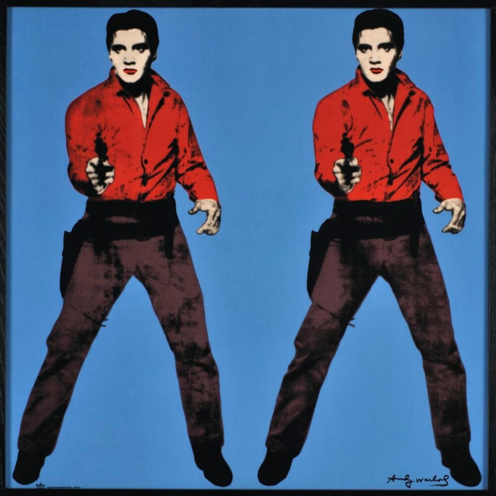 Artwork by Andy Warhol, Blue Elvis, Made of Enamel on porcelain 
