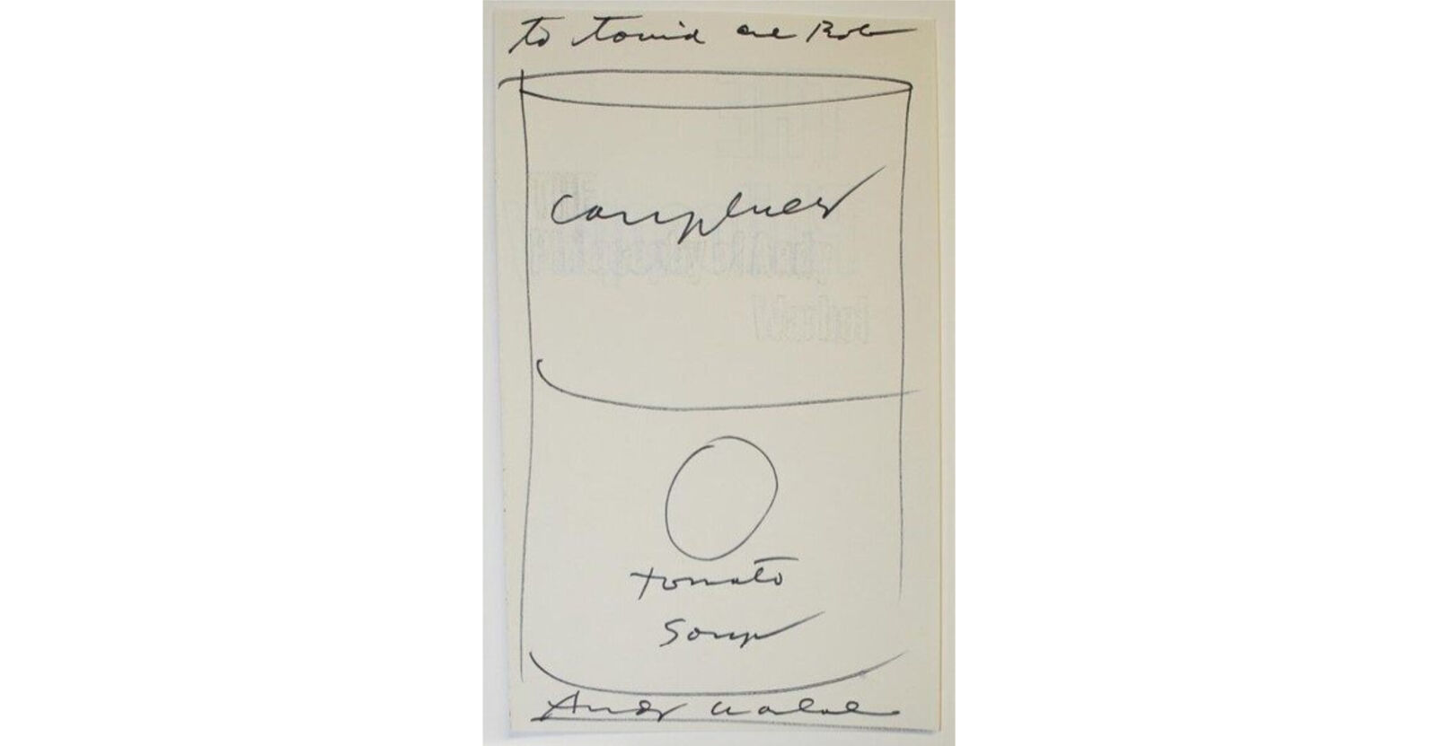 a drawing of a glass with a drawing on it