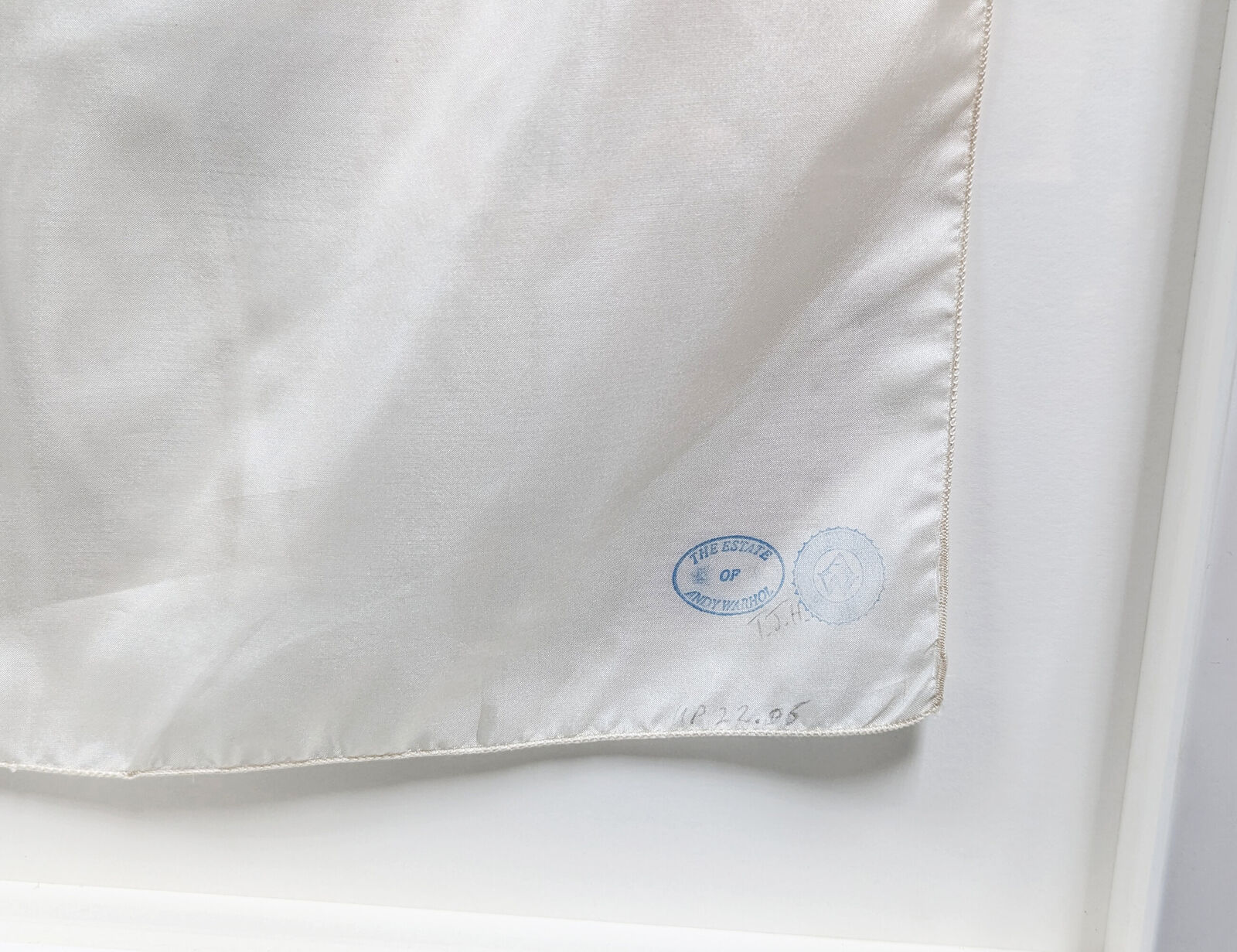 Artwork by Andy Warhol, Fish FS IIIA.40 (estate stamped silk scarf), Made of Screen Print On Silk Scarf 