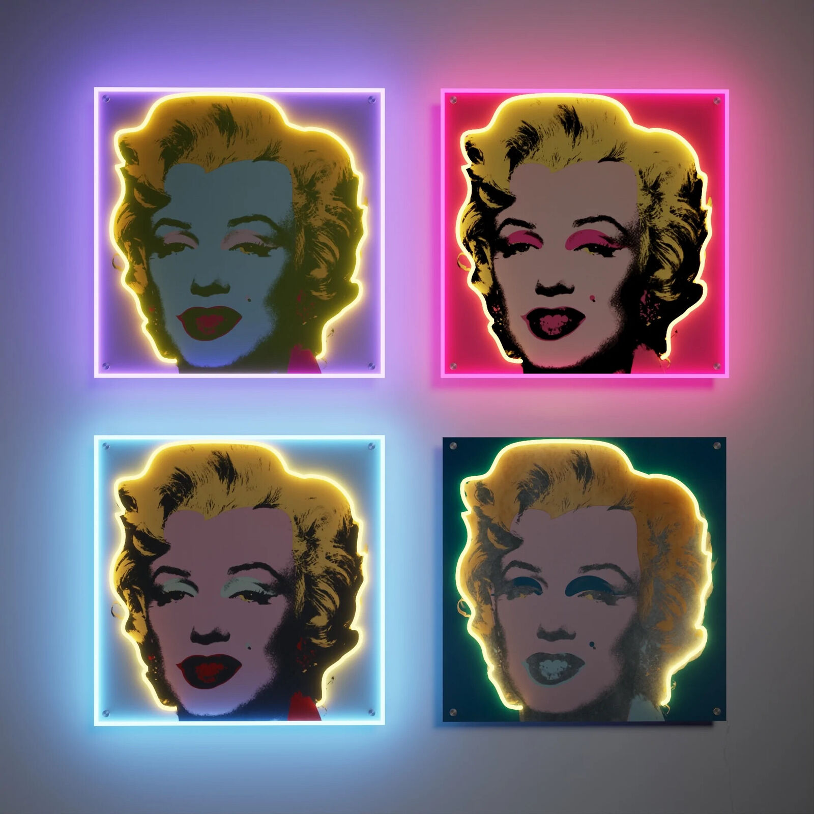 Marilyn Deluxe LED Neon Sign (set of 4) by Andy Warhol, 2022