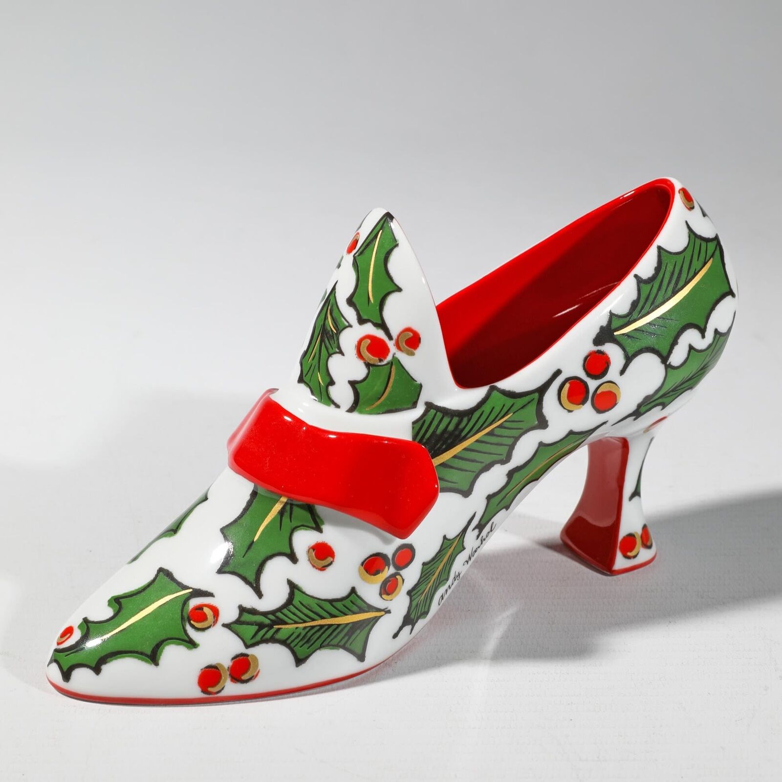 Artwork by Andy Warhol, Merry Christmas Shoe, Made of Enamel on porcelain 