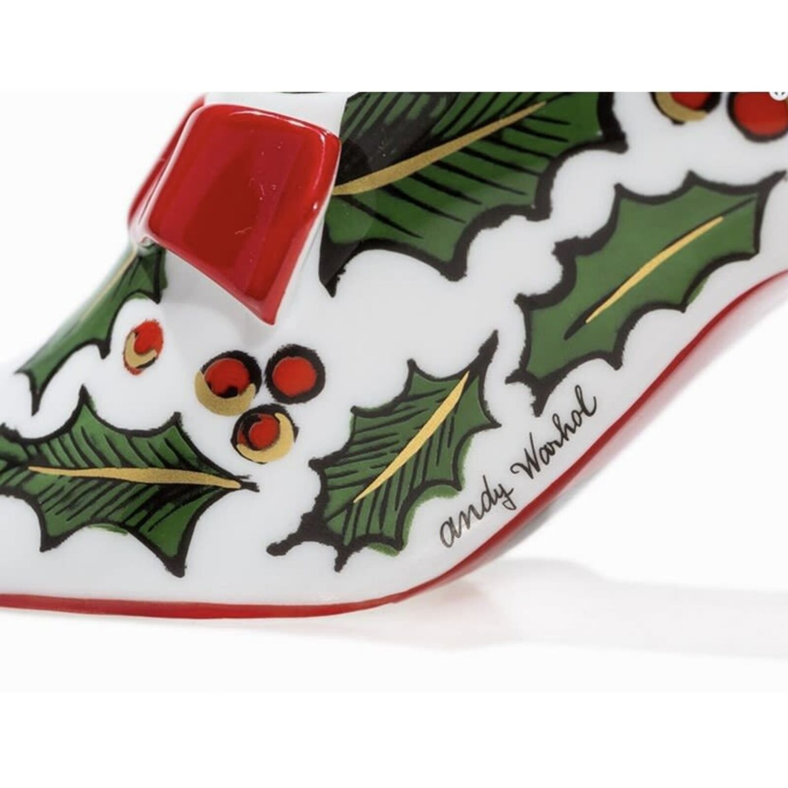 Artwork by Andy Warhol, Merry Christmas Shoe, Made of Enamel on porcelain 