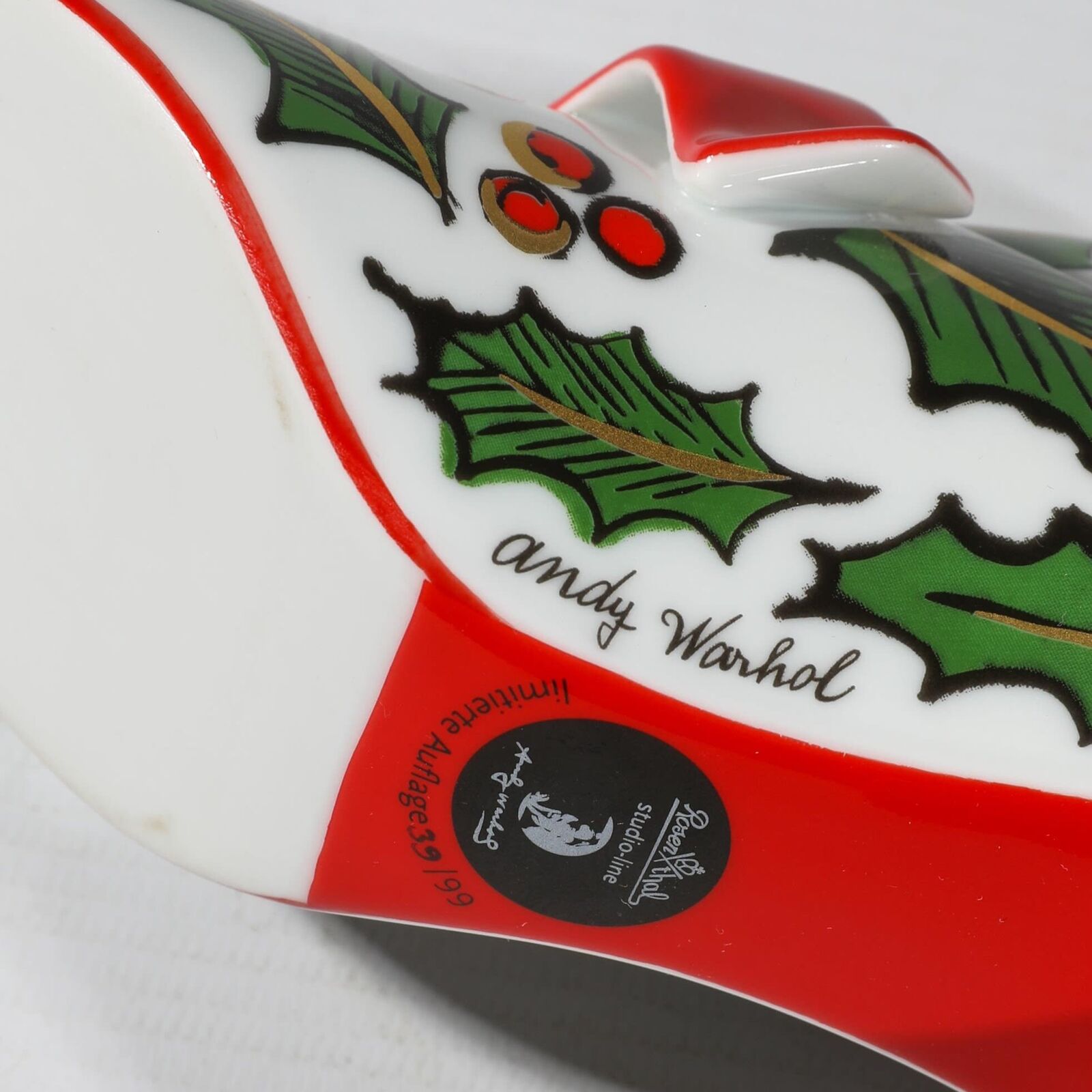 Artwork by Andy Warhol, Merry Christmas Shoe, Made of Enamel on porcelain 