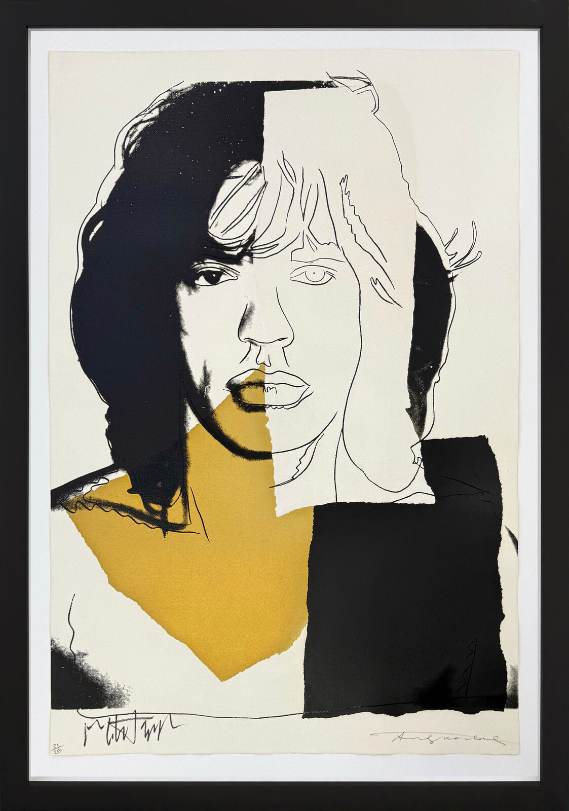 Artwork by Andy Warhol, Mick Jagger FS II.146 (dual signed screen print), Made of Screen Print 