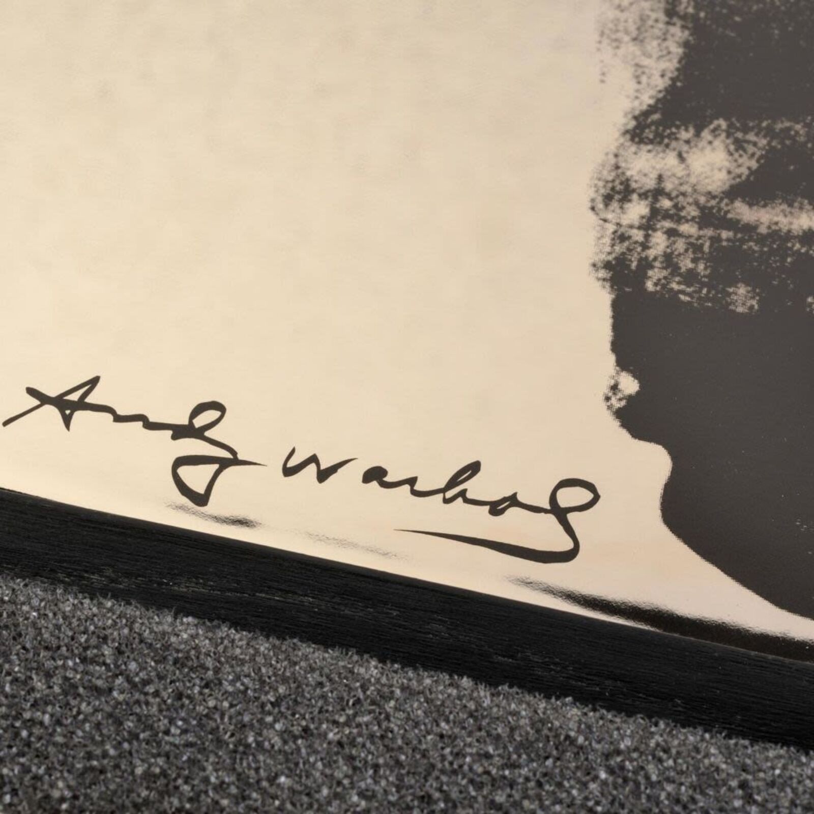 Artwork by Andy Warhol, Platinum Elvis, Made of A Rosenthal transfer-printed plaque in colours 