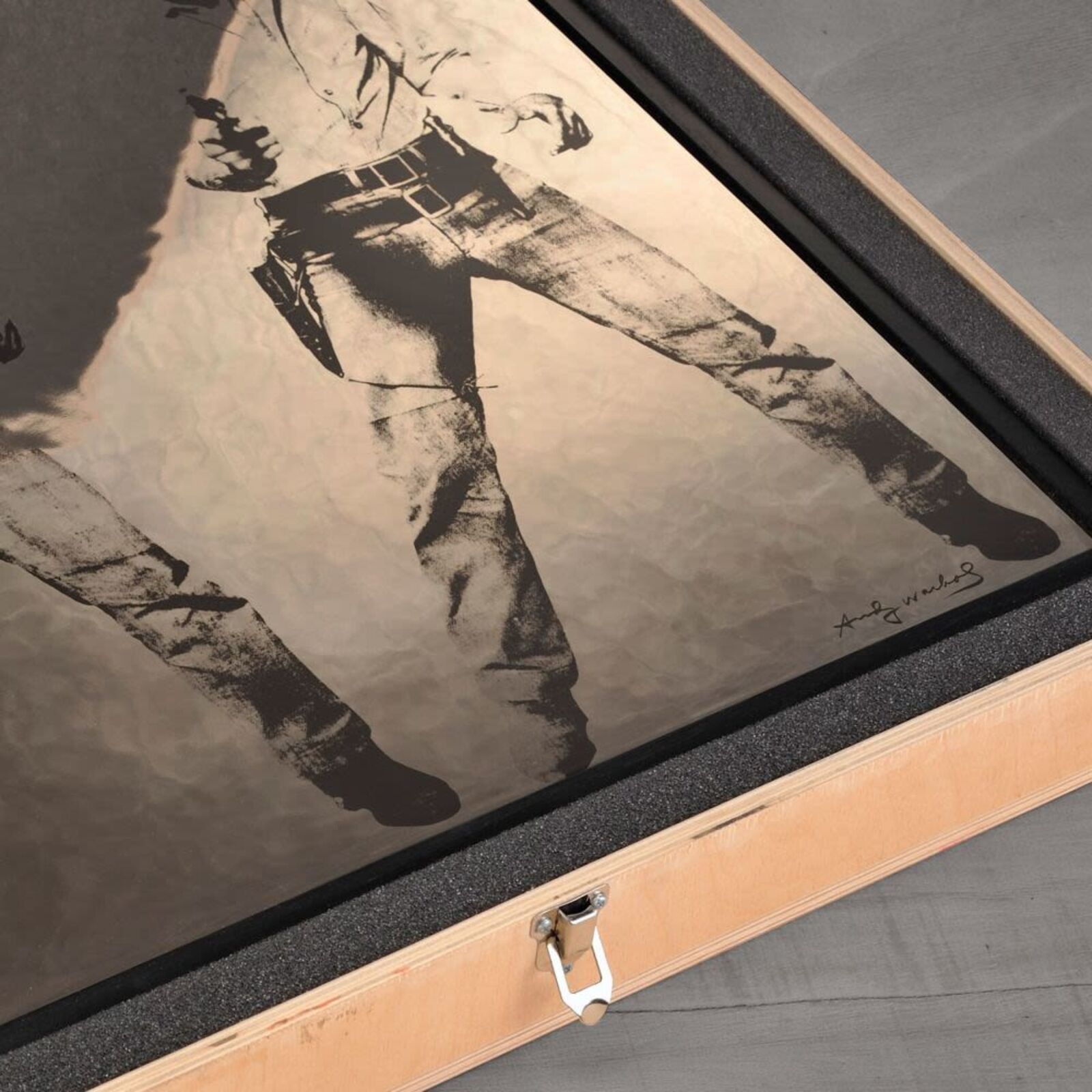 Artwork by Andy Warhol, Platinum Elvis, Made of A Rosenthal transfer-printed plaque in colours 