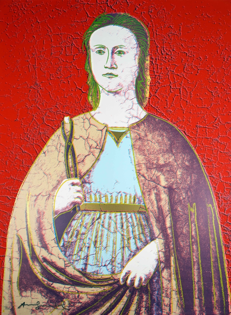 Artwork by Andy Warhol, Saint Apollonia, II.330, Made of Screenprint on Essex Offset Kid Finish paper 