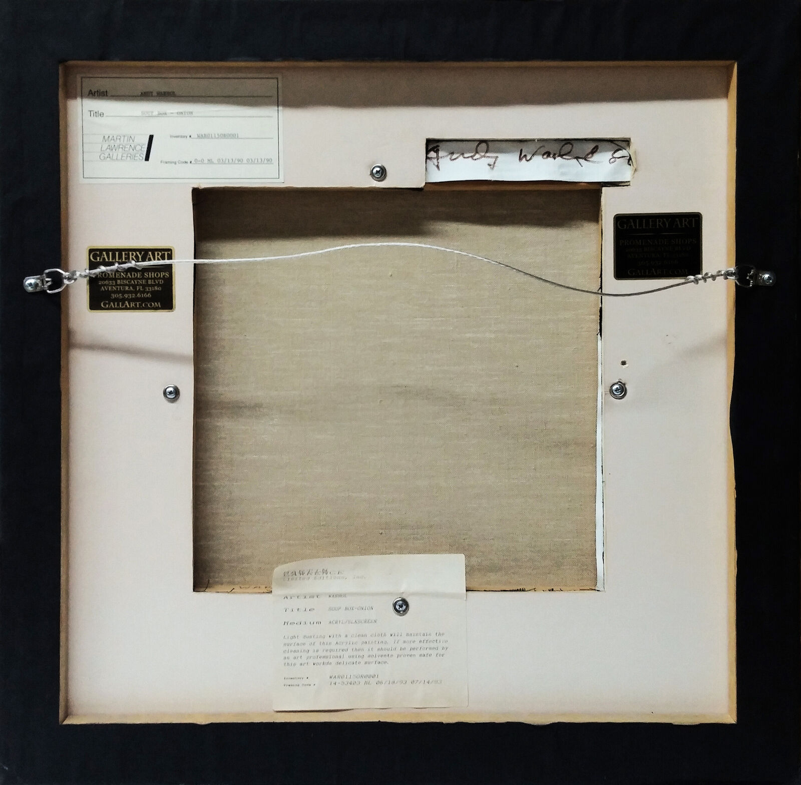 Artwork by Andy Warhol, Soup Box - Onion (unique painting on canvas), Made of Acrylic And Silkscreen On Canvas 