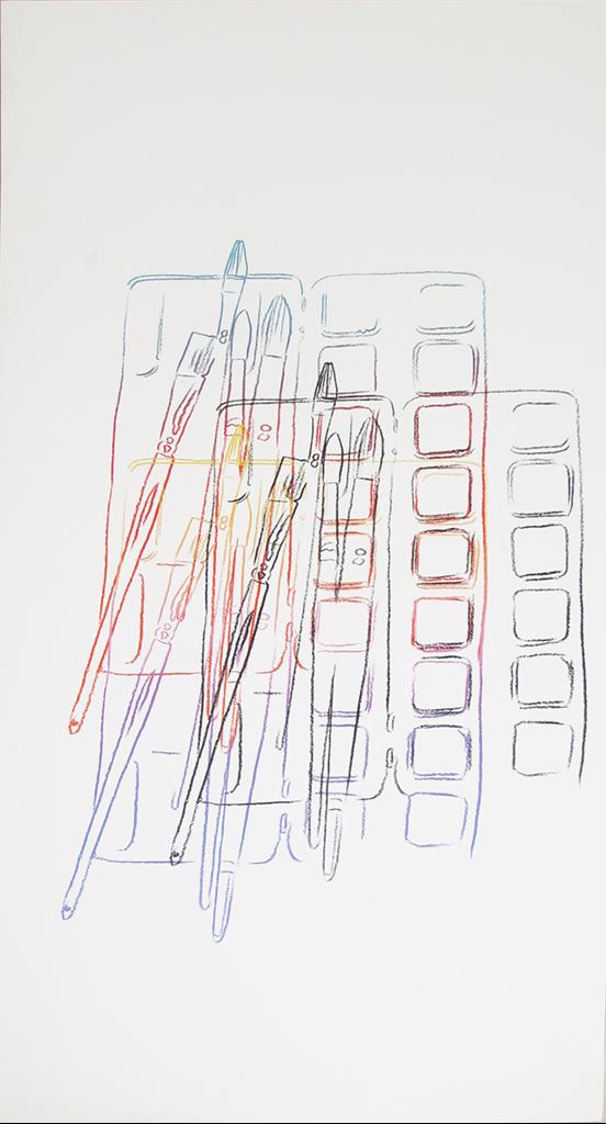 Artwork by Andy Warhol, Watercolor Paint Kit With Brushes, Made of Screenprint 