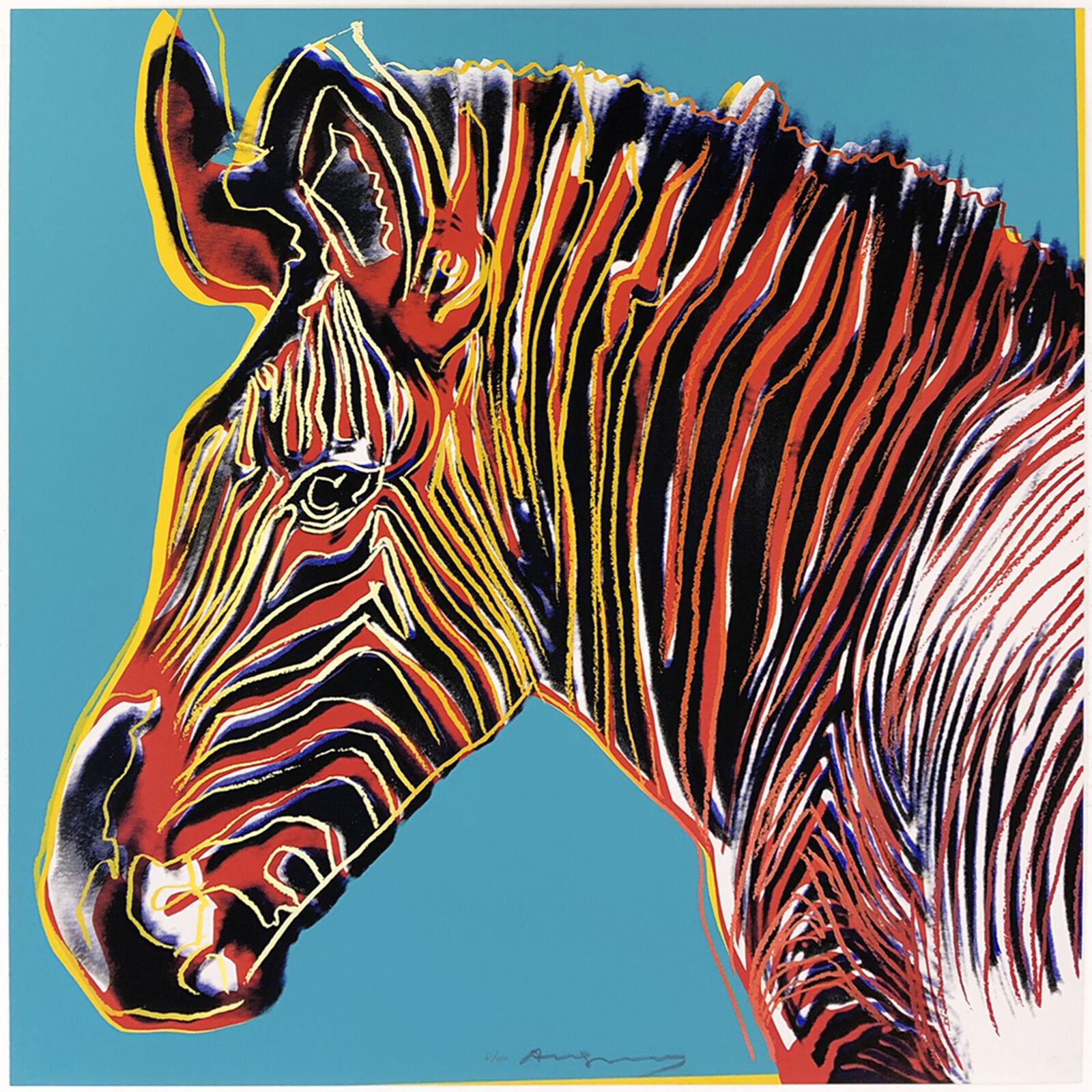 Artwork by Andy Warhol, GREVY'S ZEBRA FS II.300, Made of Screen Print 