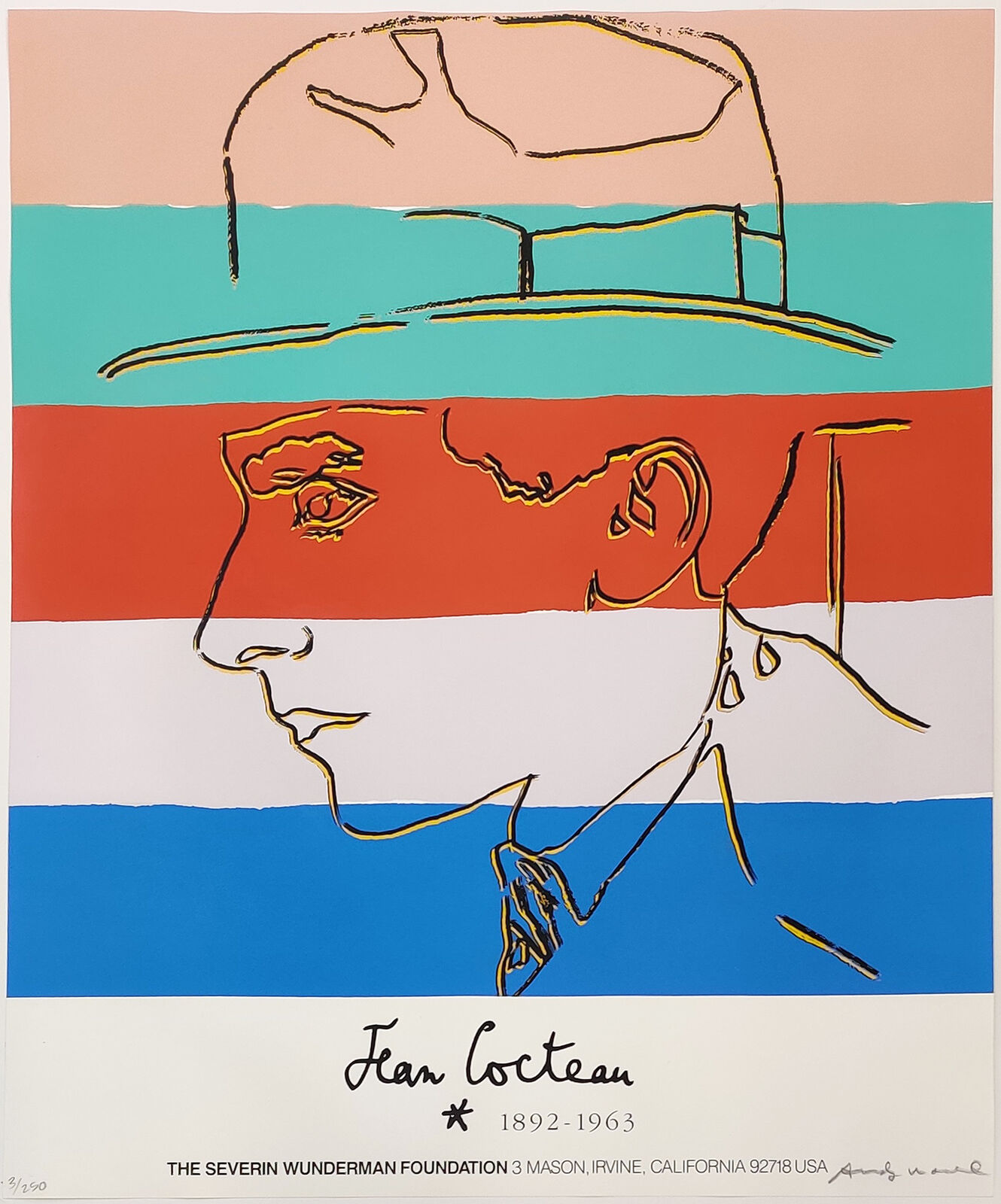 Artwork by Andy Warhol, JEAN COCTEAU FS II.329A, Made of Screen Print 