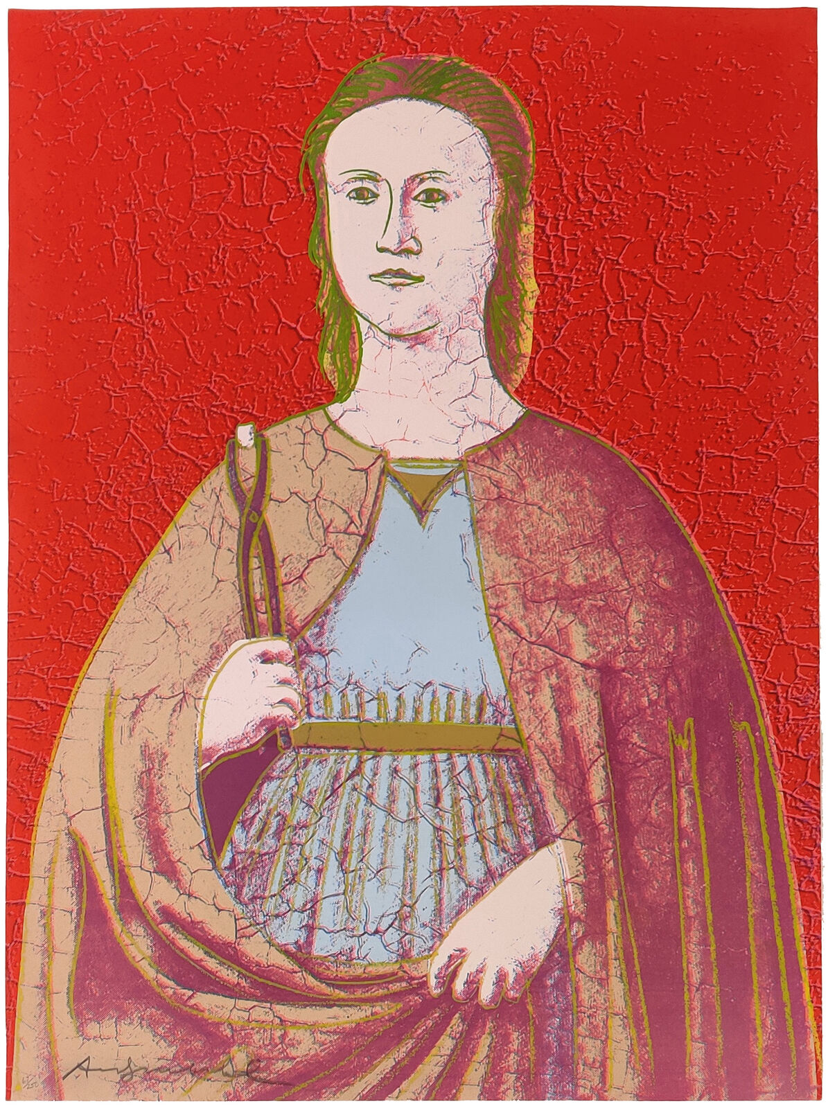 Artwork by Andy Warhol, SAINT APOLLONIA FS II.330, Made of Screenprint 