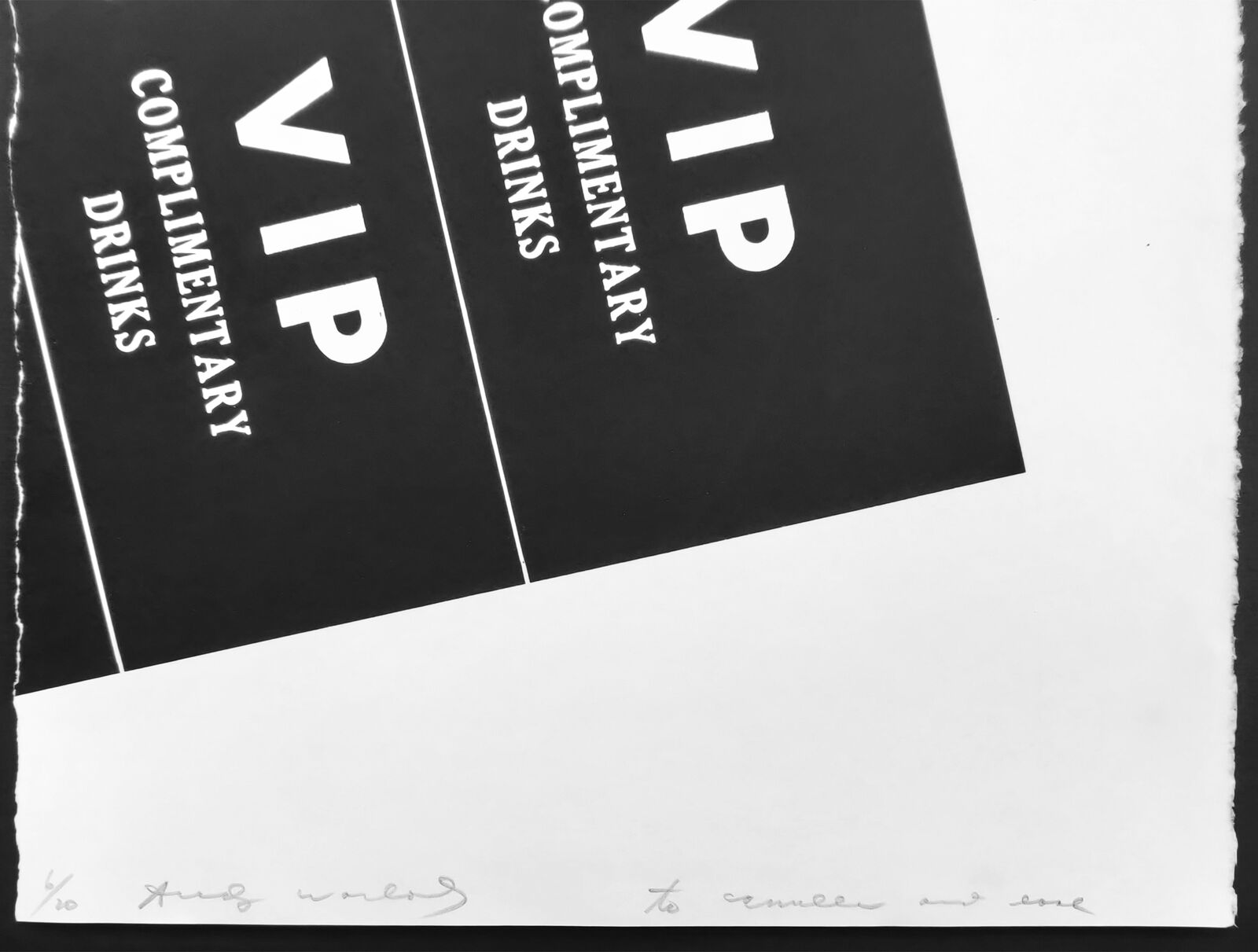 Artwork by Andy Warhol, STUDIO 54 COMPLIMENTARY DRINKS FS IIIA.16A, Made of Screen Print 