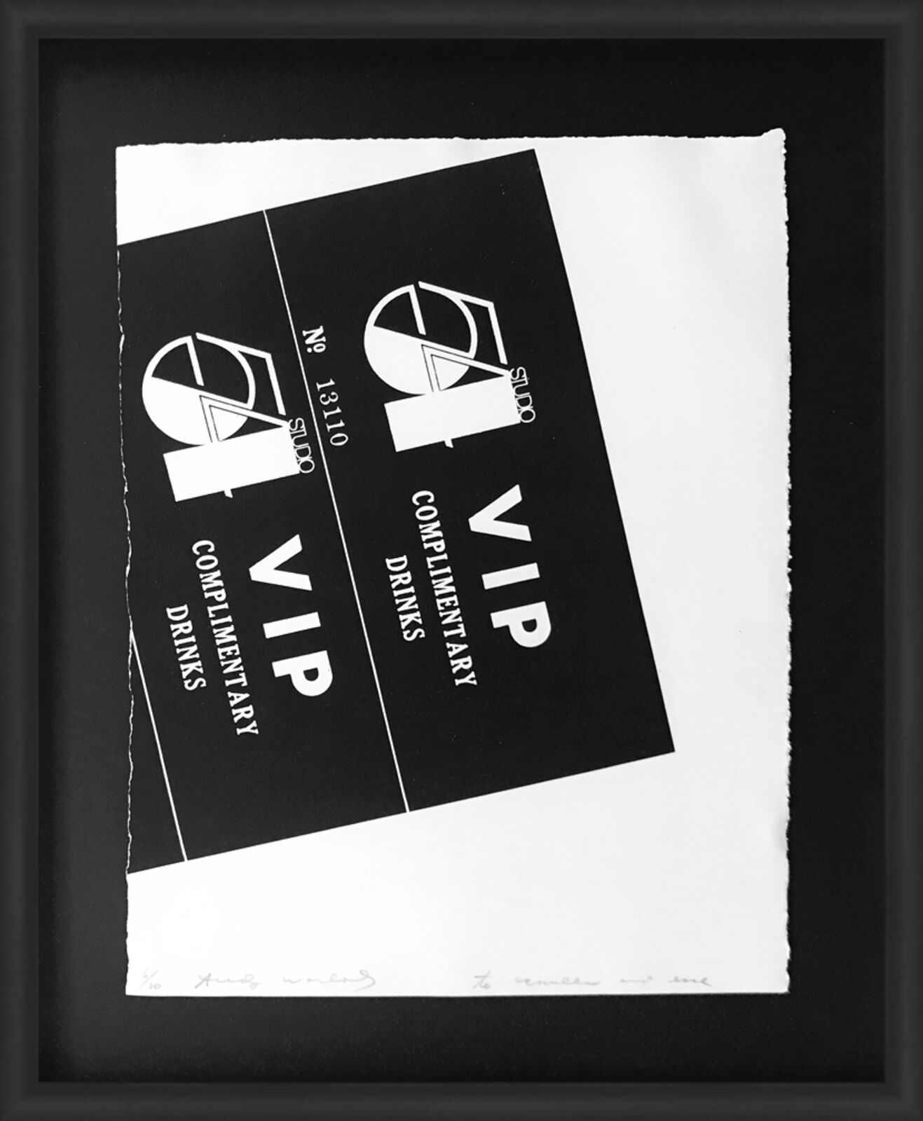 STUDIO 54 COMPLIMENTARY DRINKS FS IIIA.16A by Andy Warhol, 1978