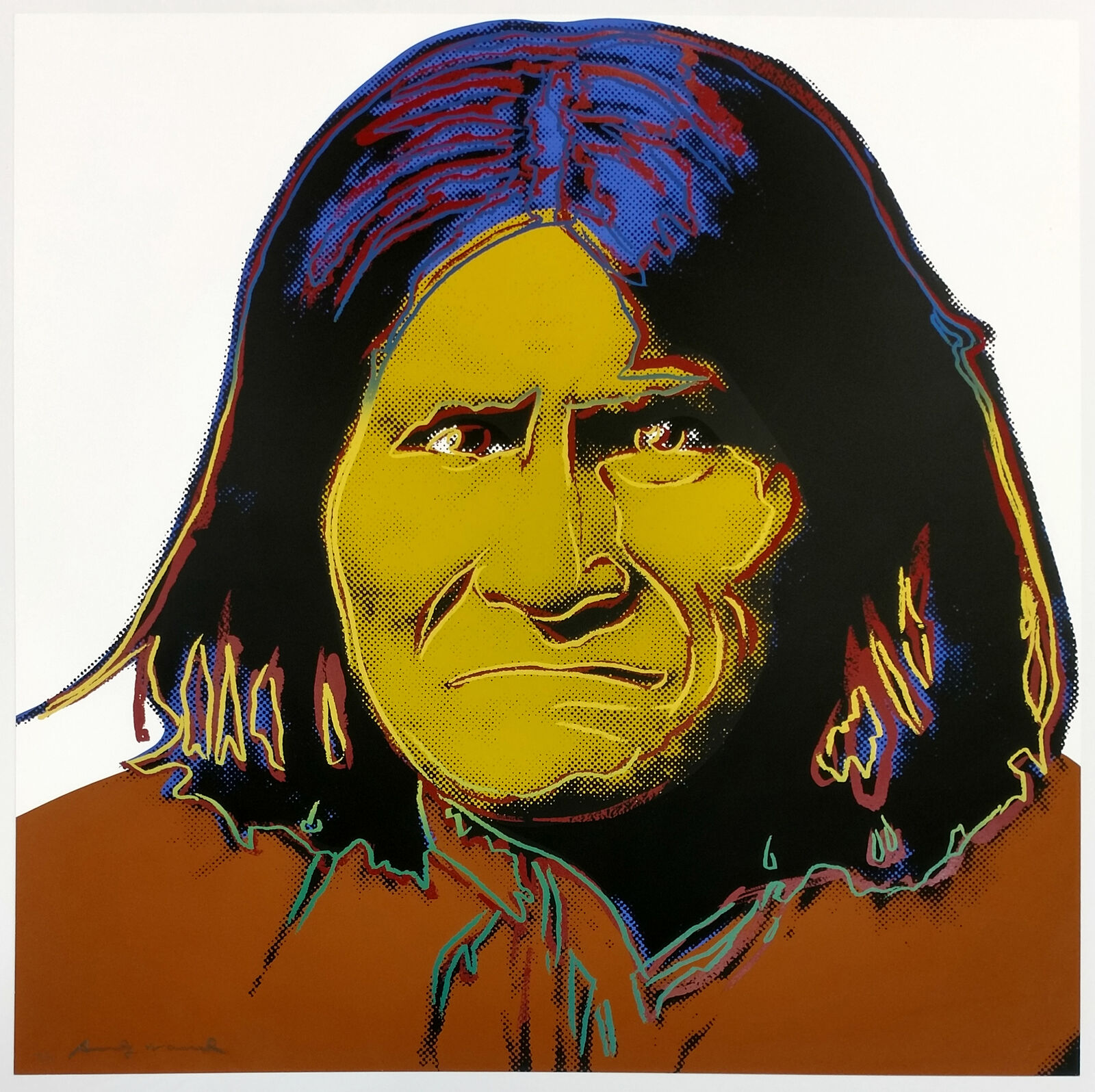 Artwork by Andy Warhol, GERONIMO FS II.384, Made of Screenprint On Lenox Museum Board 