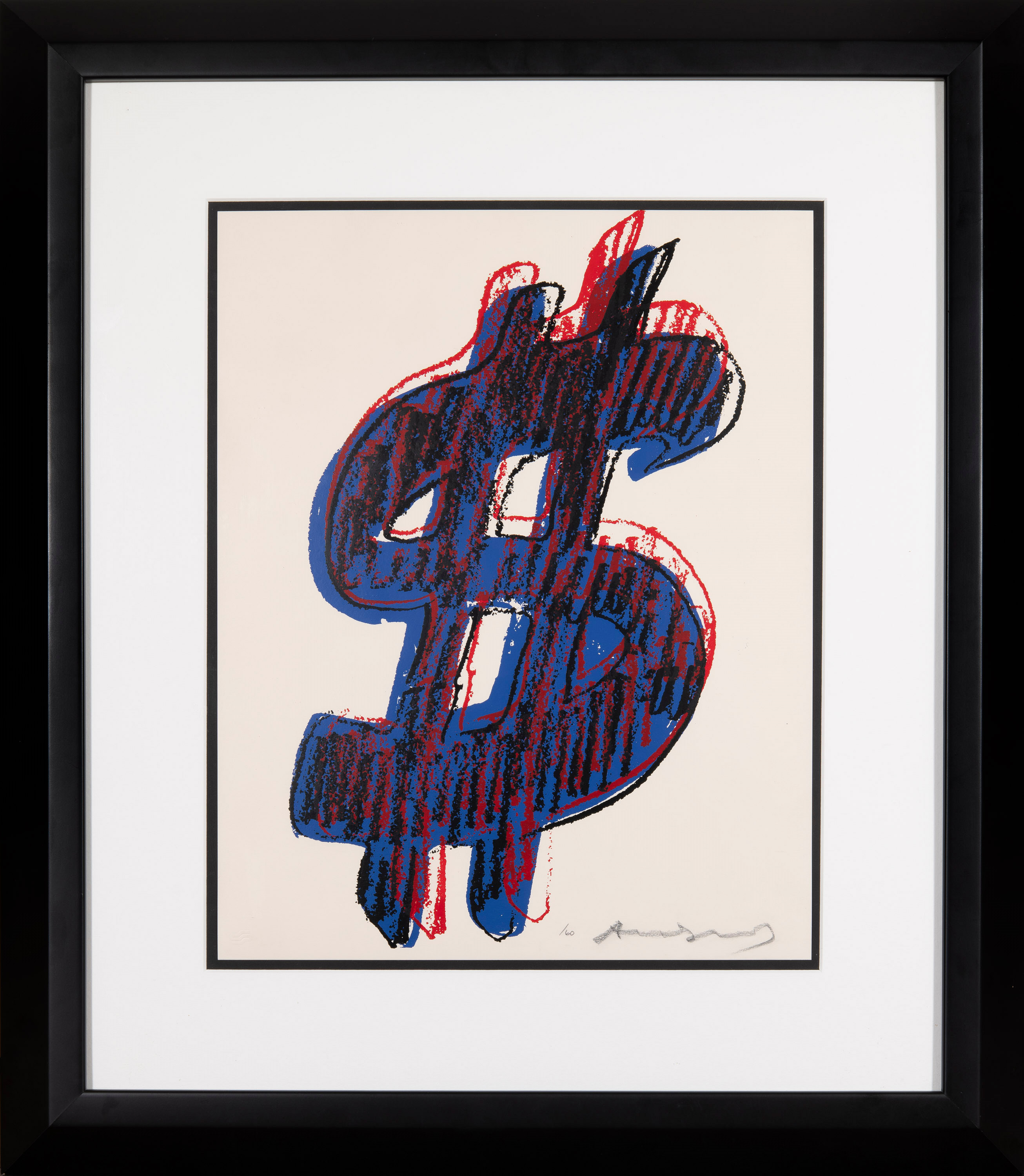 Artwork by Andy Warhol, $ (1) Dollar (F & S II.278), Made of Unique screenprint on Lenox Museum Board 