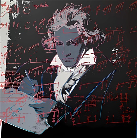 Artwork by Andy Warhol, Beethoven 391, Made of Silkscreen on Museum Board 