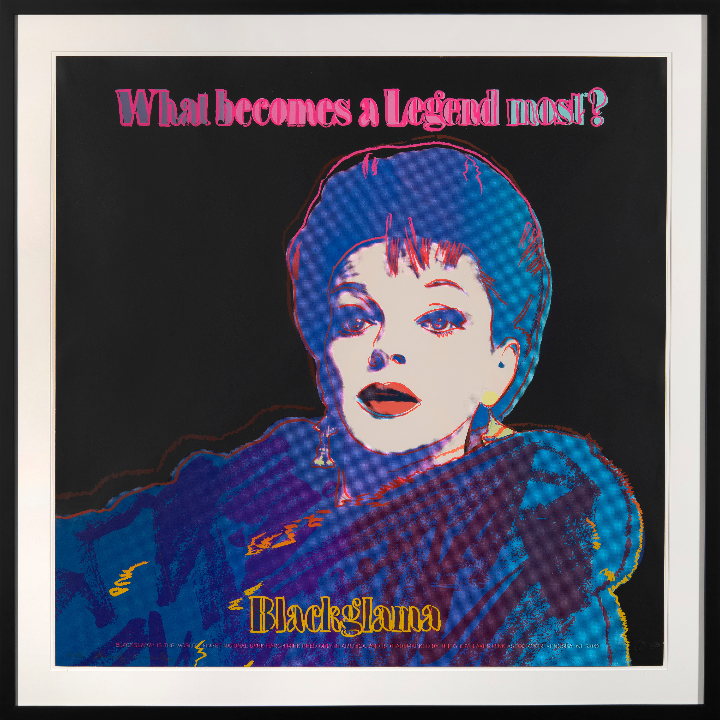 Artwork by Andy Warhol, Blackglama (Judy Garland) (F & S II.351), Made of Screenprint on Lenox Museum Board 