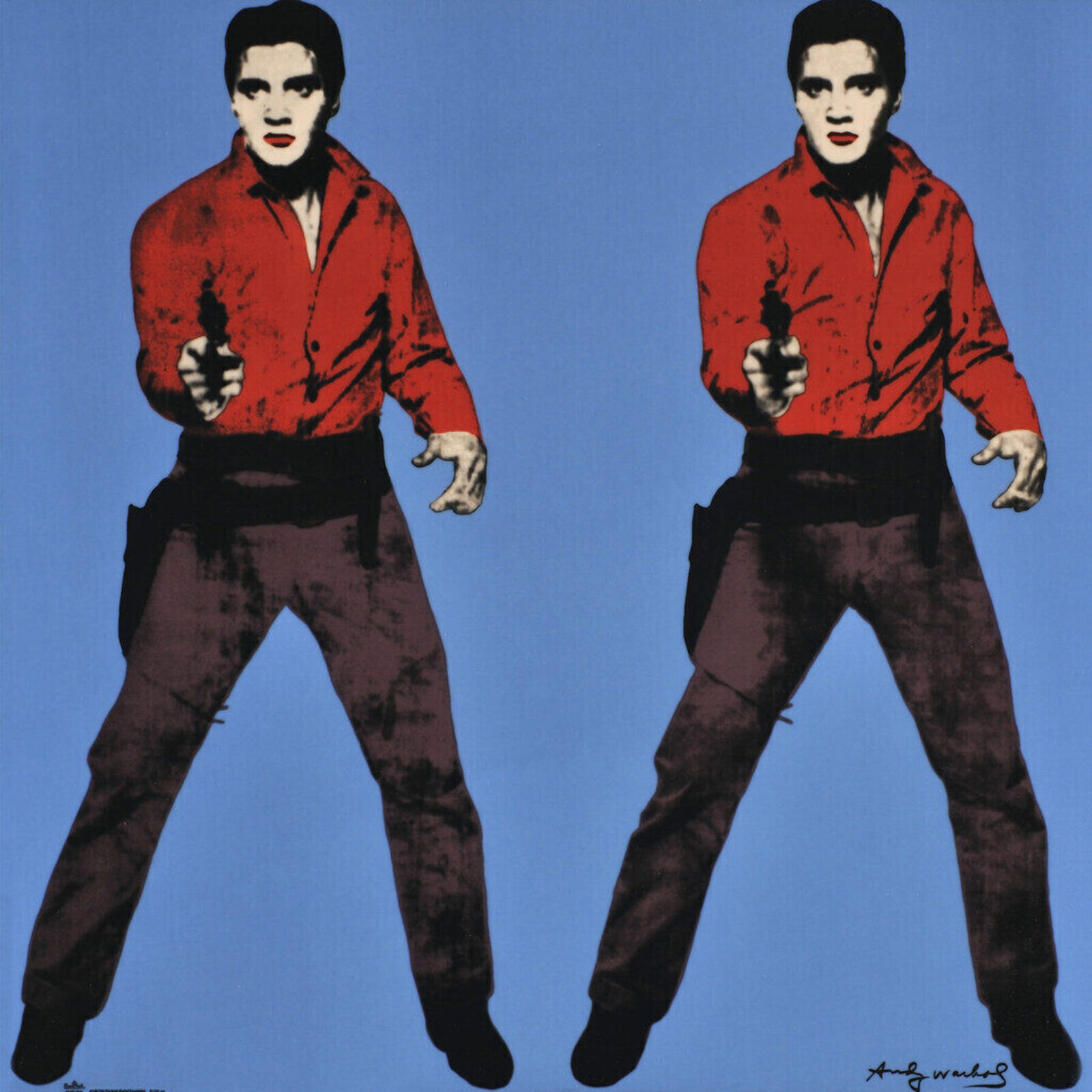 Artwork by Andy Warhol, Blue Elvis, Made of Enamel on porcelain 