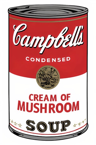 Artwork by Andy Warhol, Campbell's Soup Can 11.53 (Mushroom), Made of Silkscreen on Museum Board 