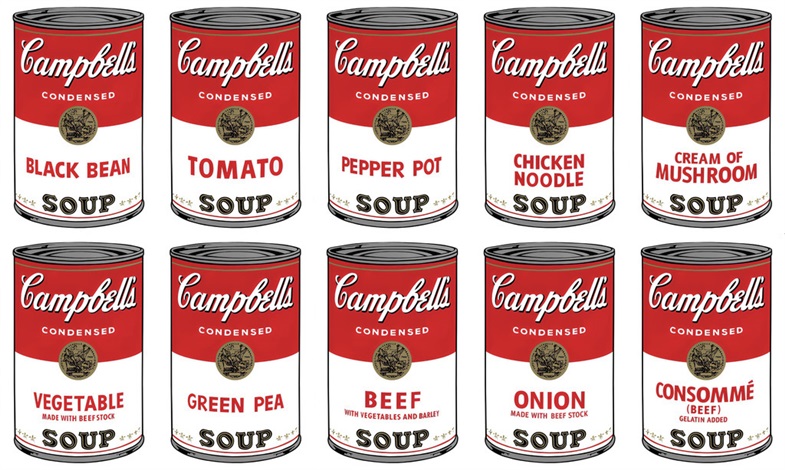 Artwork by Andy Warhol, Campbell's Soup Can I Portfolio (10 prints), Made of Silkscreen on Museum Board 
