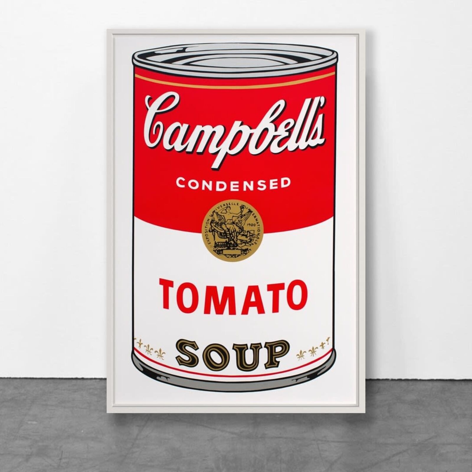 Artwork by Andy Warhol, Campbell's Soup, Tomato, Made of Silkscreen On Museum Board 