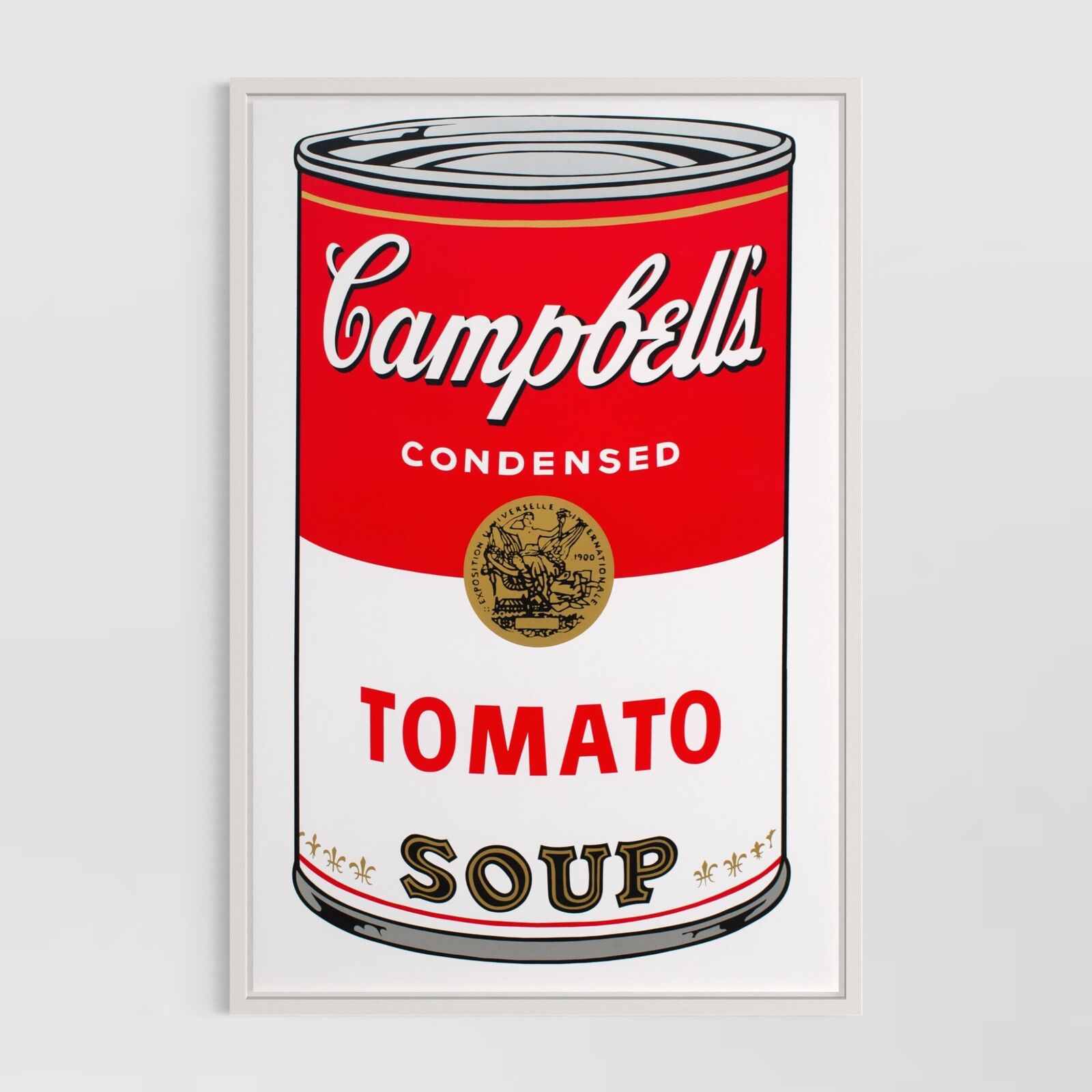 Artwork by Andy Warhol, Campbell's Soup, Tomato, Made of Silkscreen On Museum Board 