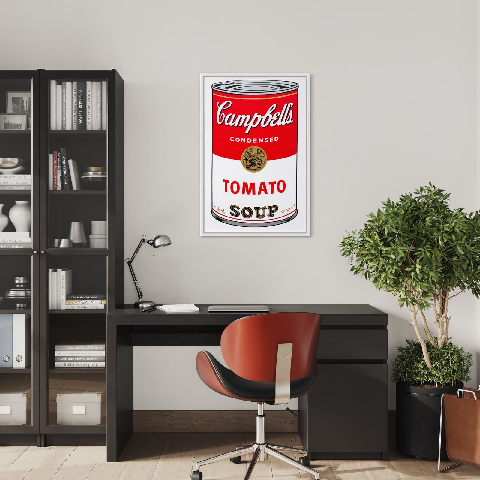 Artwork by Andy Warhol, Campbell's Soup, Tomato, Made of Silkscreen On Museum Board 