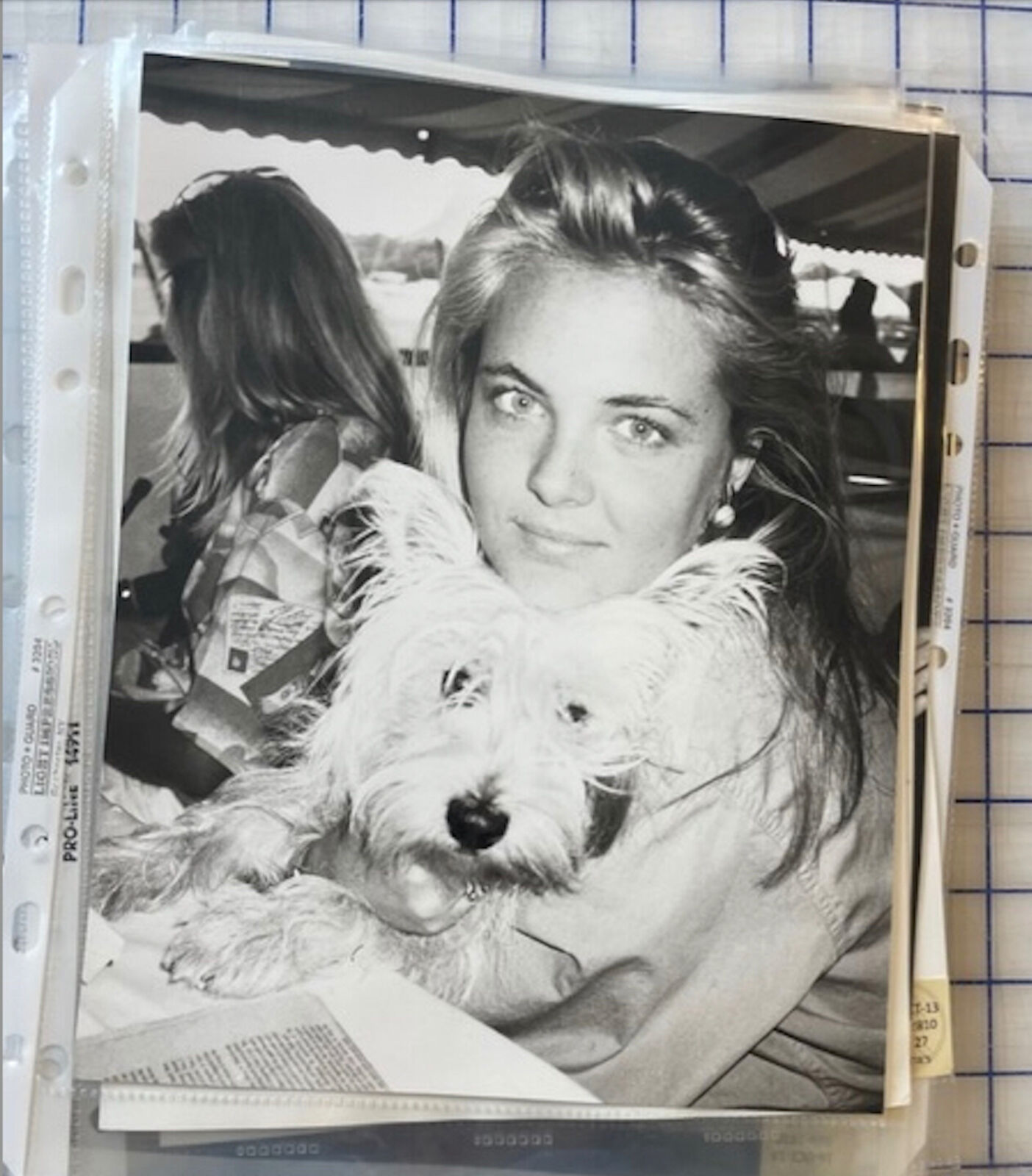 Artwork by Andy Warhol, Cornelia Guest with dog, Made of Unique silver gelatin print 