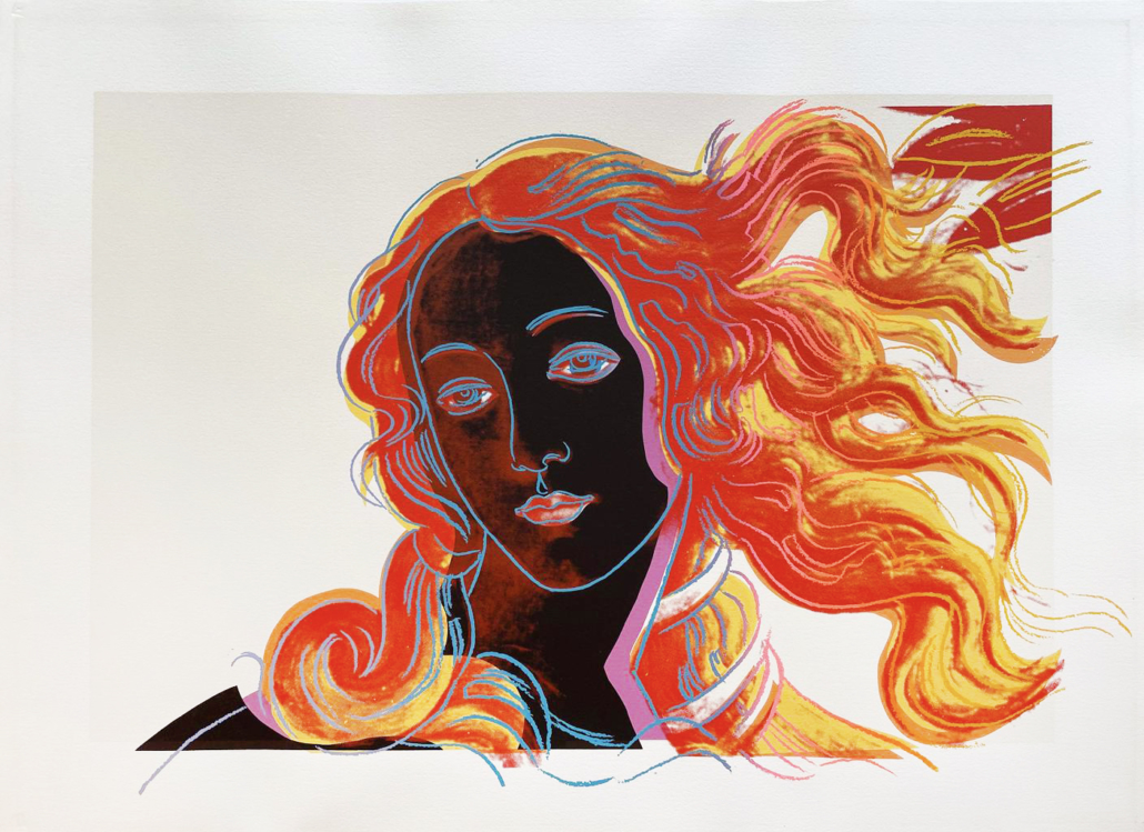 Artwork by Andy Warhol, Details of Renaissance Paintings (Sandro Botticelli, Birth of Venus, 1482), II.318, Made of Screenprint on Arches Aquarelle (Cold Pressed) paper 