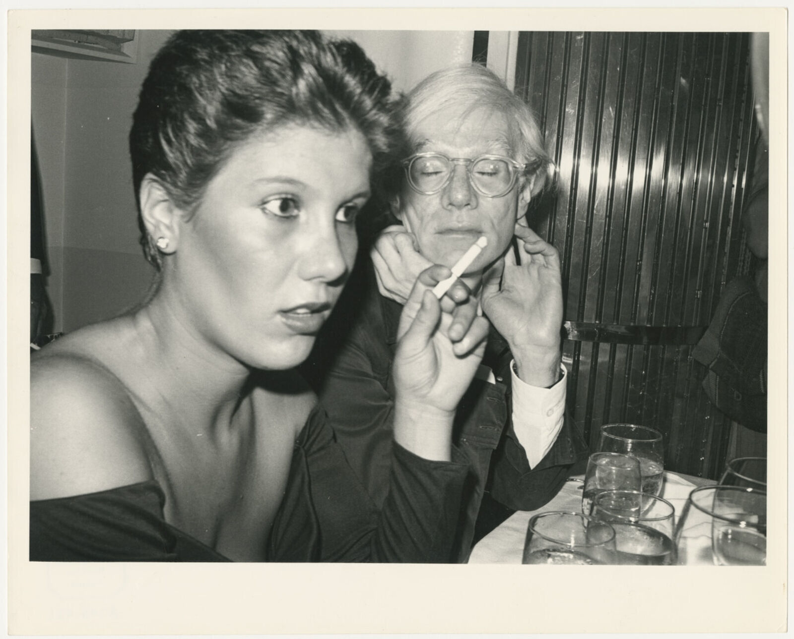 Artwork by Andy Warhol, Diane de Beauvau Craon & Andy Warhol at Bella Abzug's Birthday Party, Made of Unique gelatin silver print 