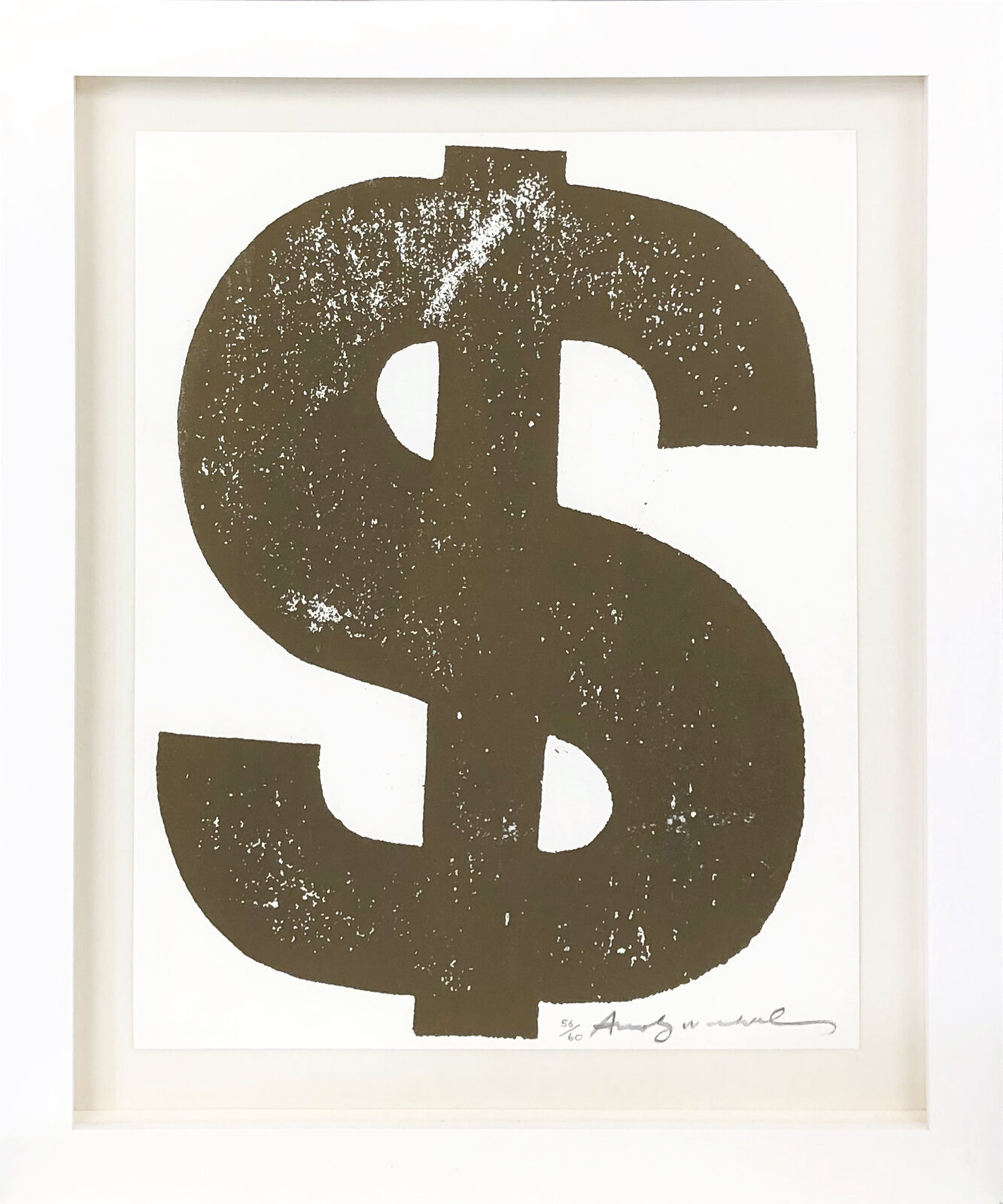 Artwork by Andy Warhol, Dollar Sign(1) Fs Ii.277, Made of Screenprint On Lenox Museum Board 