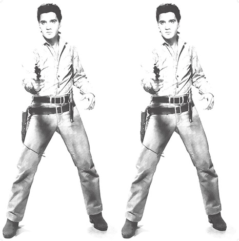 Artwork by Andy Warhol, Double Elvis, Made of Silkscreen on Museum Board 