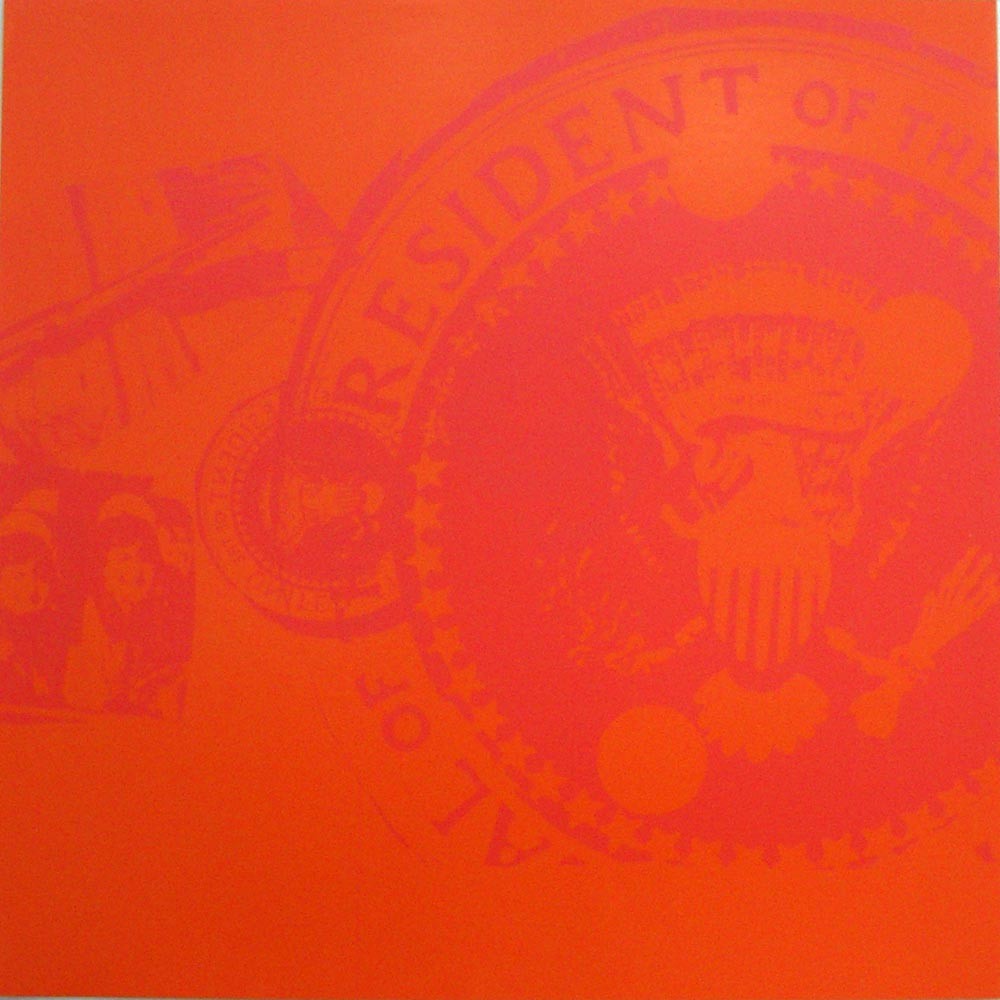 Artwork by Andy Warhol, Flash (shield) orange, Made of Unique screenprint 