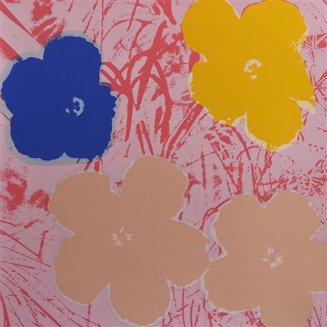 Artwork by Andy Warhol, Flowers 11.70, Made of Silkscreen on Museum Board 