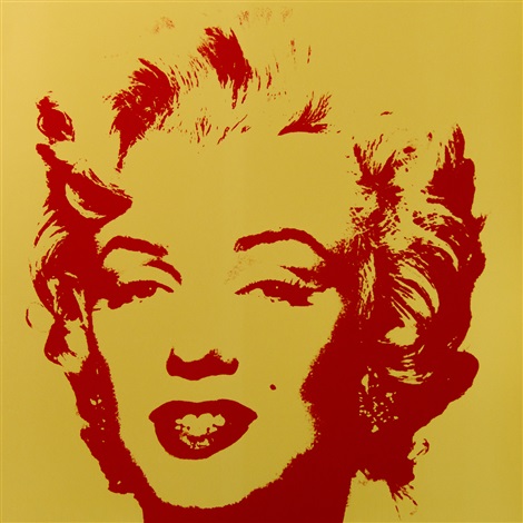 Artwork by Andy Warhol, Golden Marilyn 11.40, Made of Silkscreen on Museum Board 