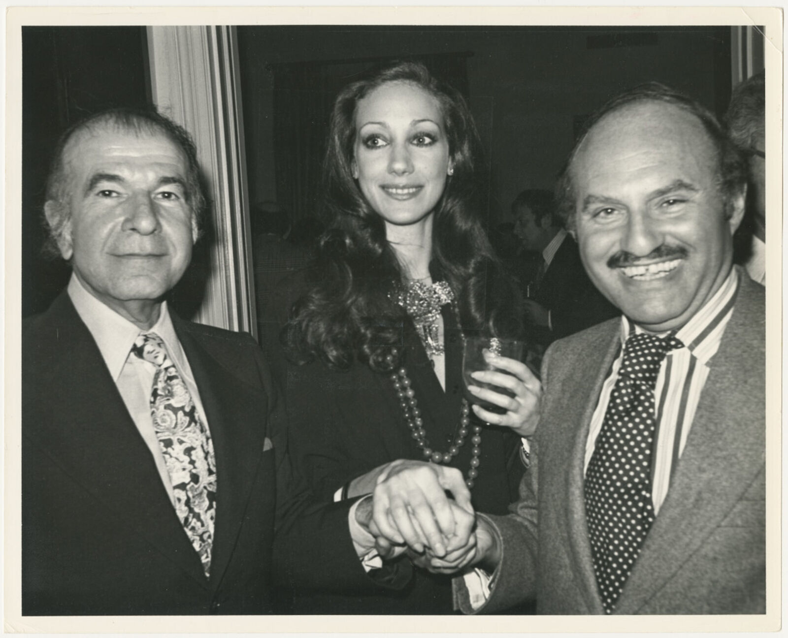 Artwork by Andy Warhol, Iranian Ambassador Hoveyda, Marisa Berenson, Lester Persky, Made of Unique gelatin silver print 