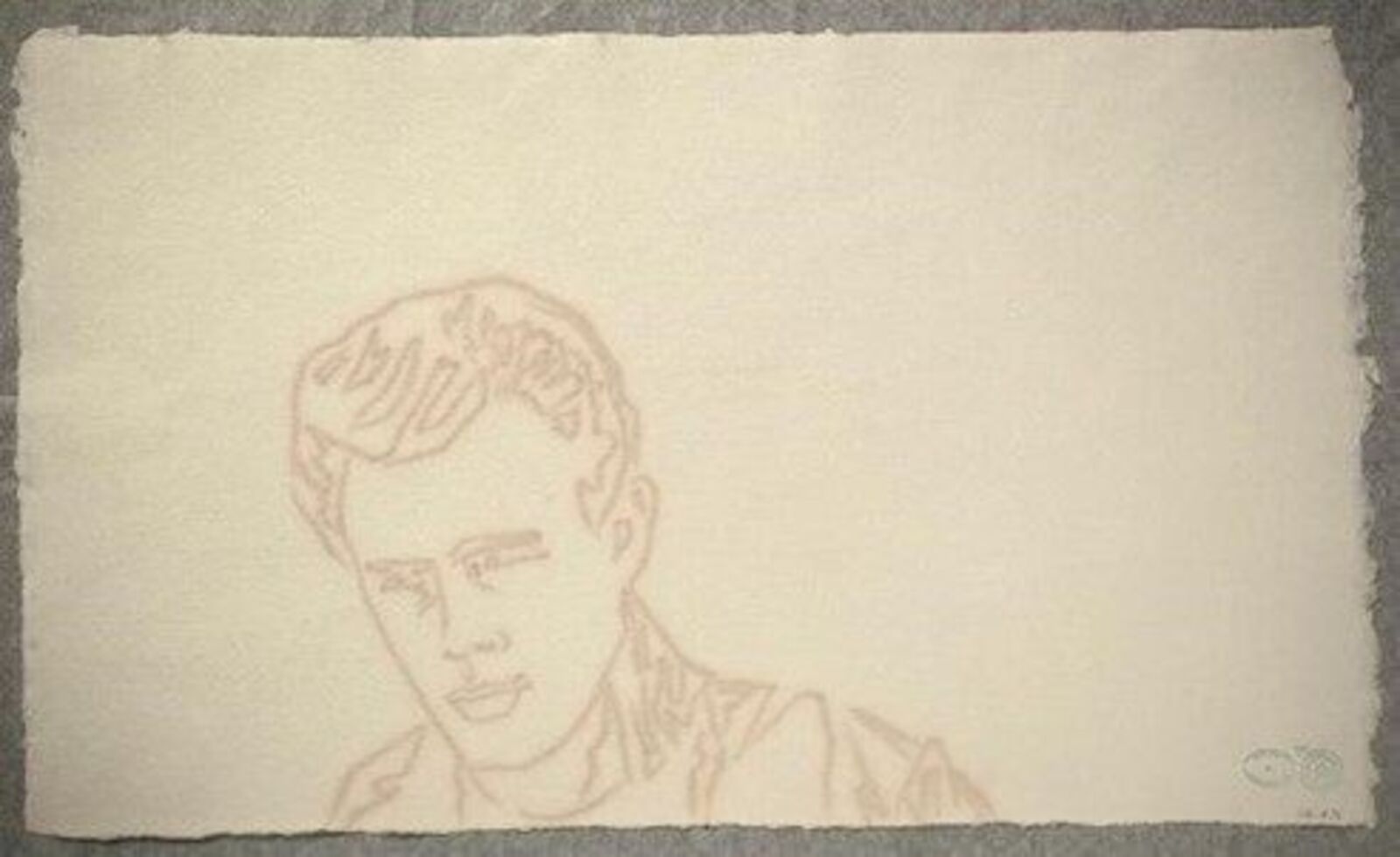 Artwork by Andy Warhol, James Dean, Made of Felt-tip drawing on heavy paper 