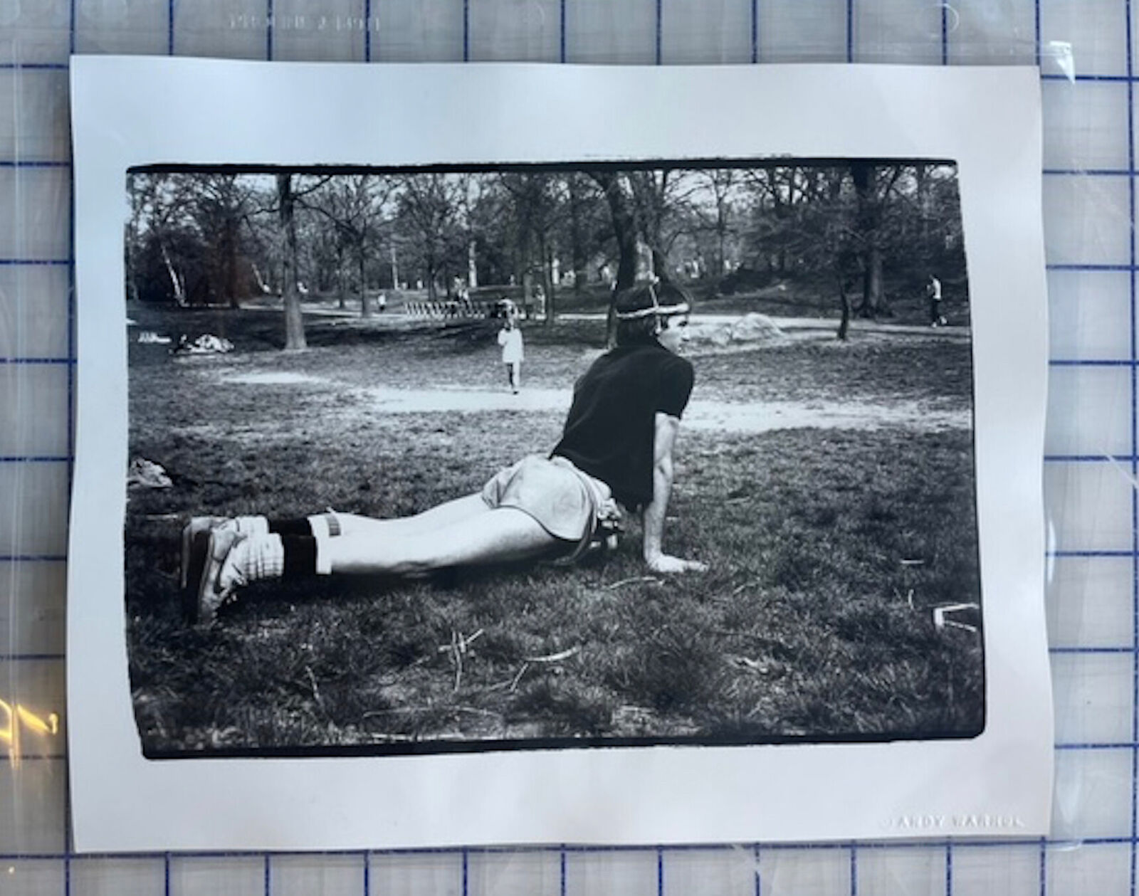Artwork by Andy Warhol, Jon Gould Exercising in Central Park, Made of Unique silver gelatin print 