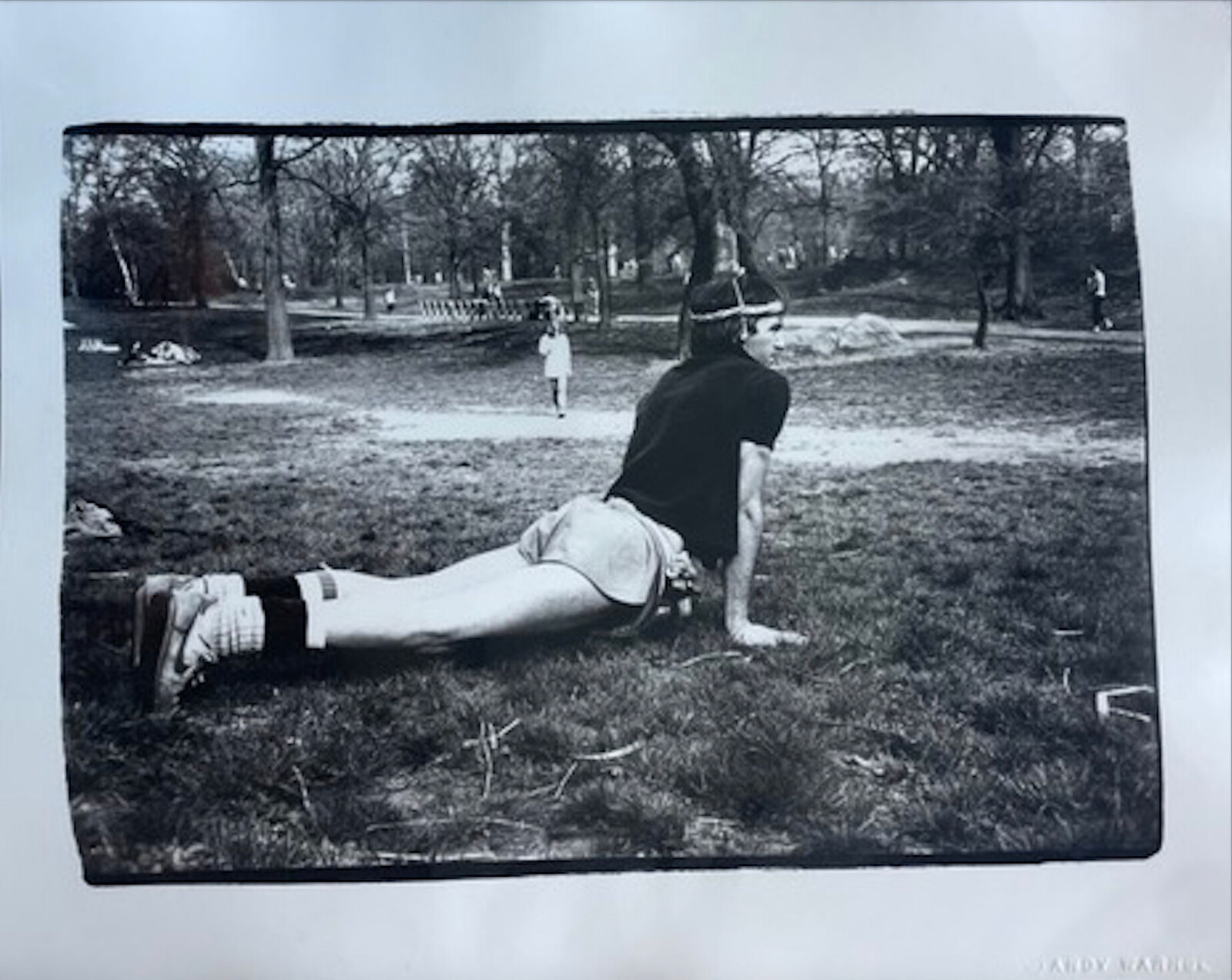 Artwork by Andy Warhol, Jon Gould Exercising in Central Park, Made of Unique silver gelatin print 