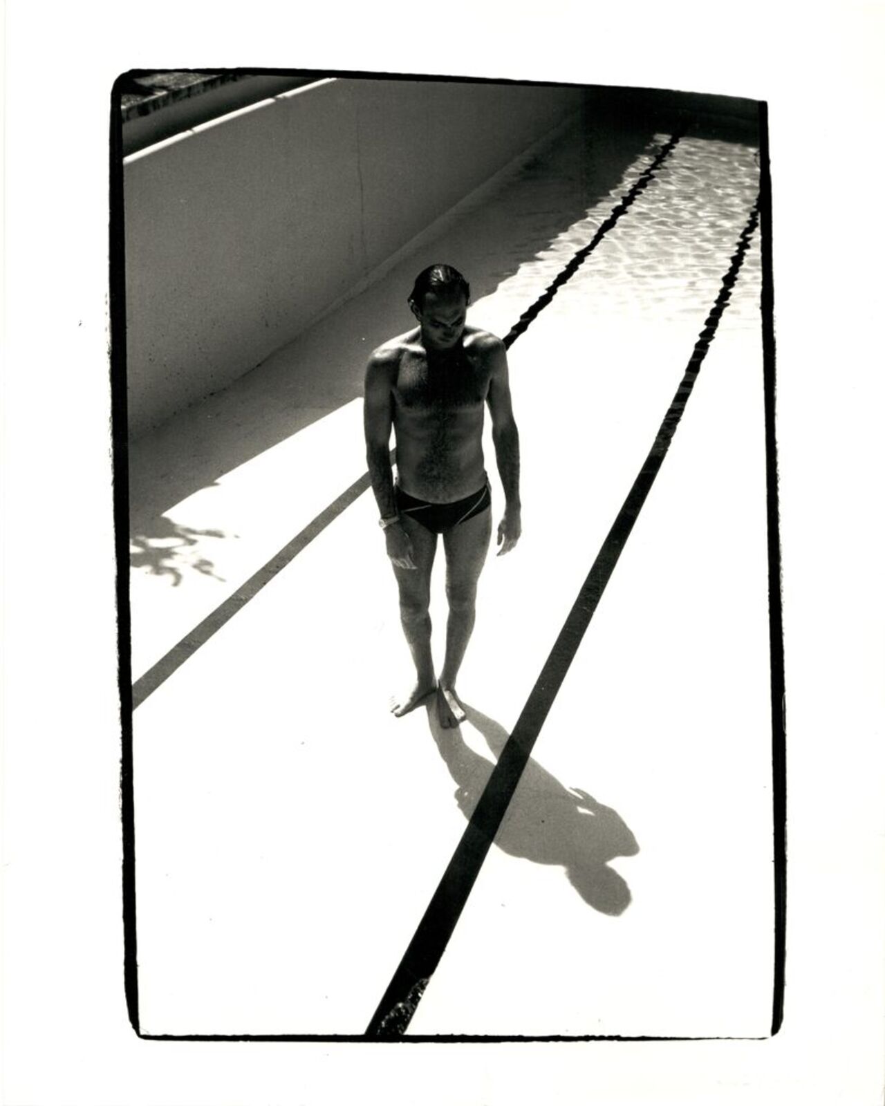 Jon Gould in Empty Pool in Palm Beach by Andy Warhol, 1982