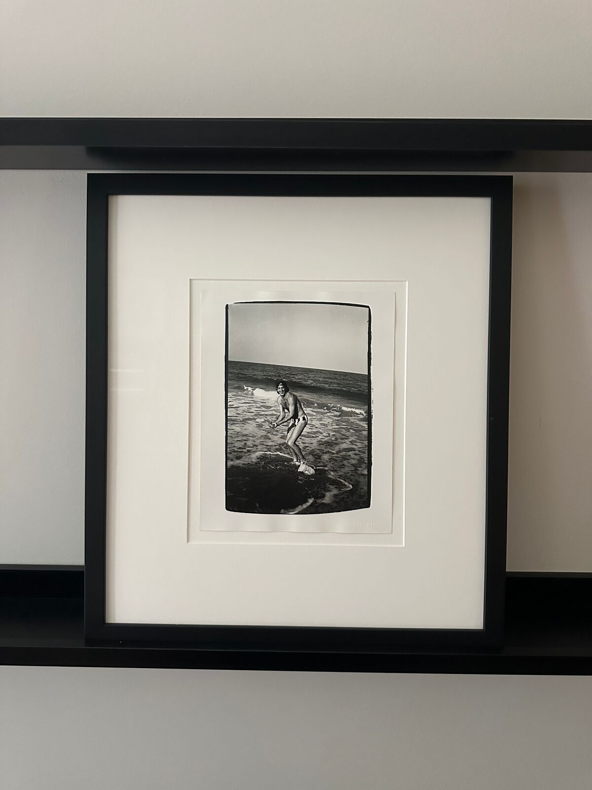 Artwork by Andy Warhol, Jon Gould Playing in Surf in Palm Beach, Made of Unique silver gelatin print 