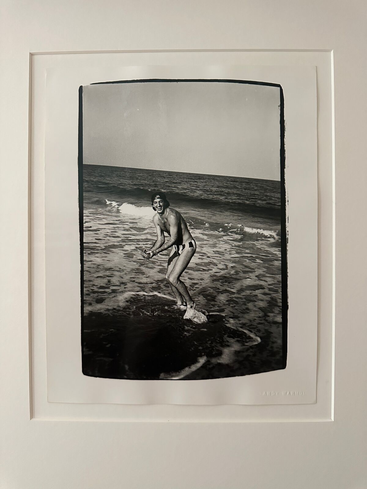Artwork by Andy Warhol, Jon Gould Playing in Surf in Palm Beach, Made of Unique silver gelatin print 