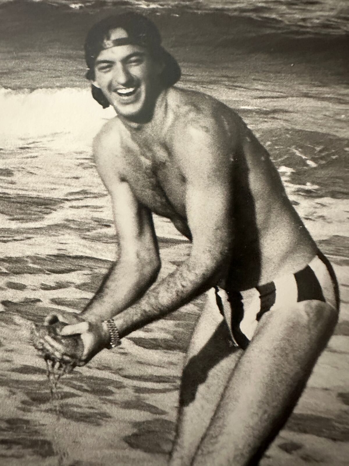 Artwork by Andy Warhol, Jon Gould Playing in Surf in Palm Beach, Made of Unique silver gelatin print 
