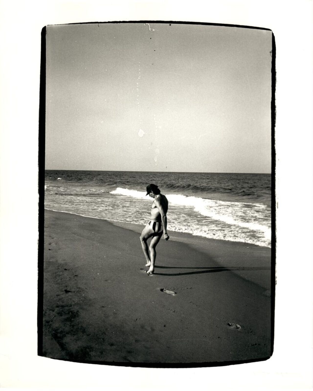 Artwork by Andy Warhol, Jon Gould Walking in Surf, Made of Unique silver gelatin print 