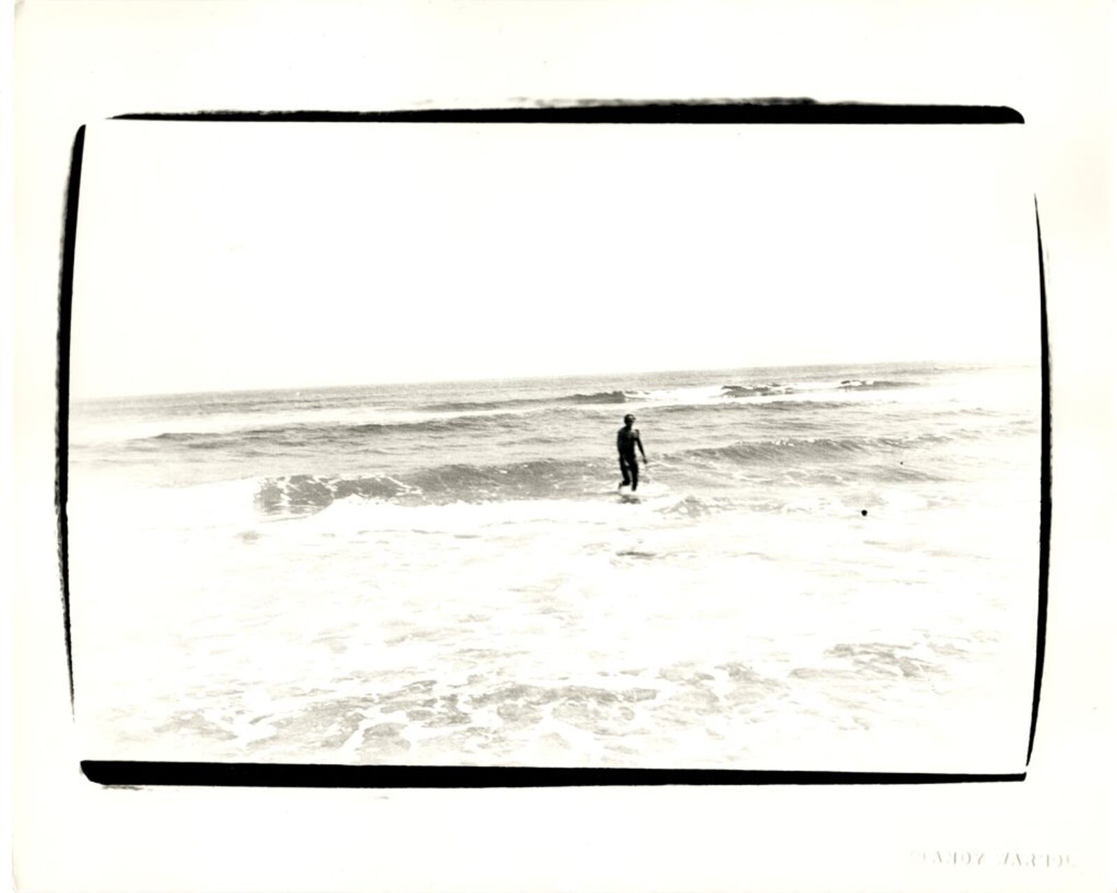 Artwork by Andy Warhol, Jon Gould Walking in Surf in Montauk, Made of Unique silver gelatin print 