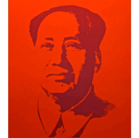 Artwork by Andy Warhol, Mao - Red, Made of Silkscreen on Museum Board 